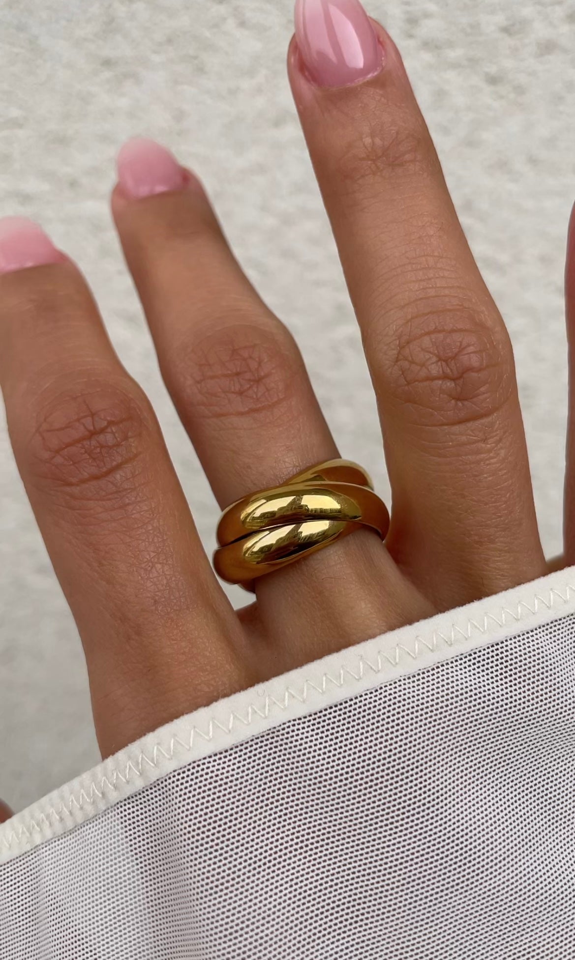 Bold laced ring
