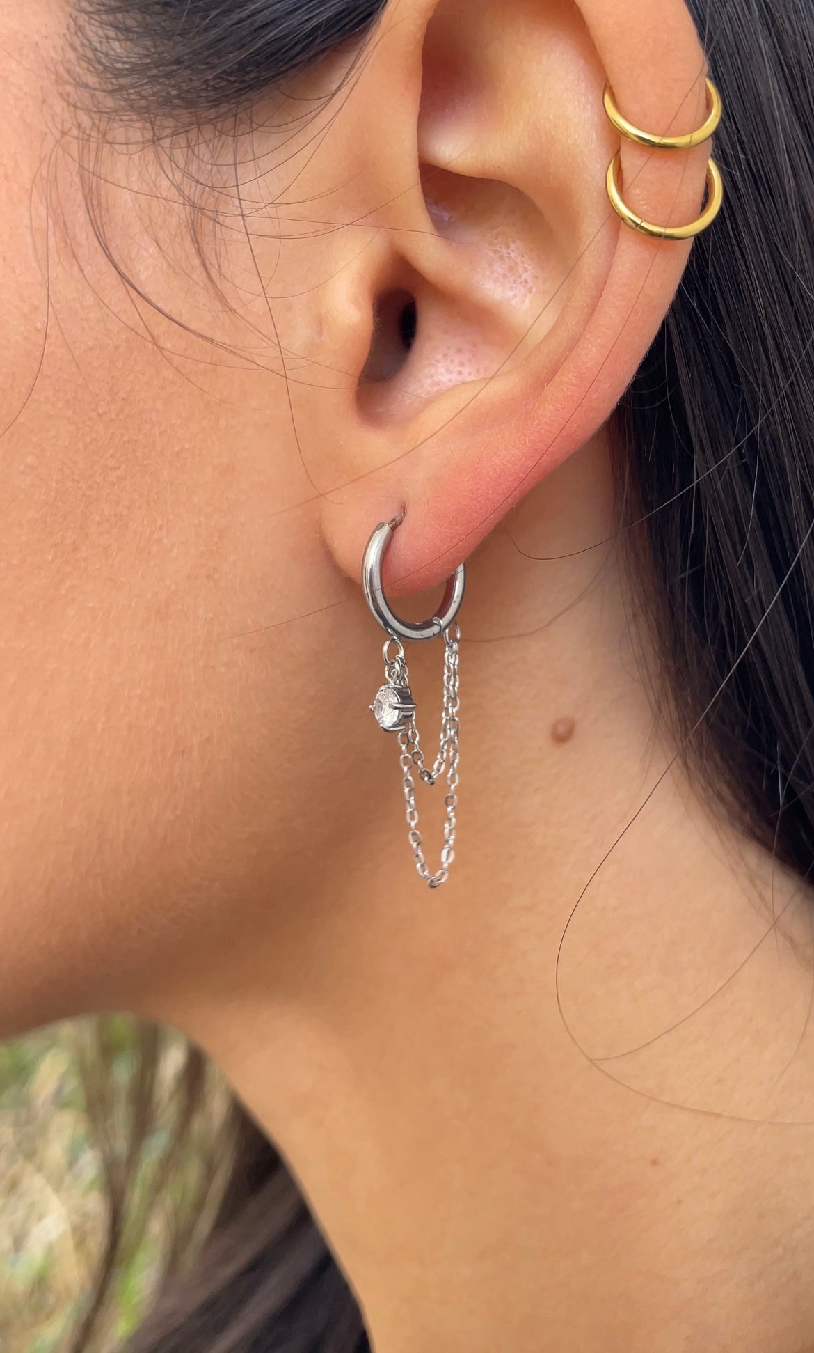 Gems grunge earrings