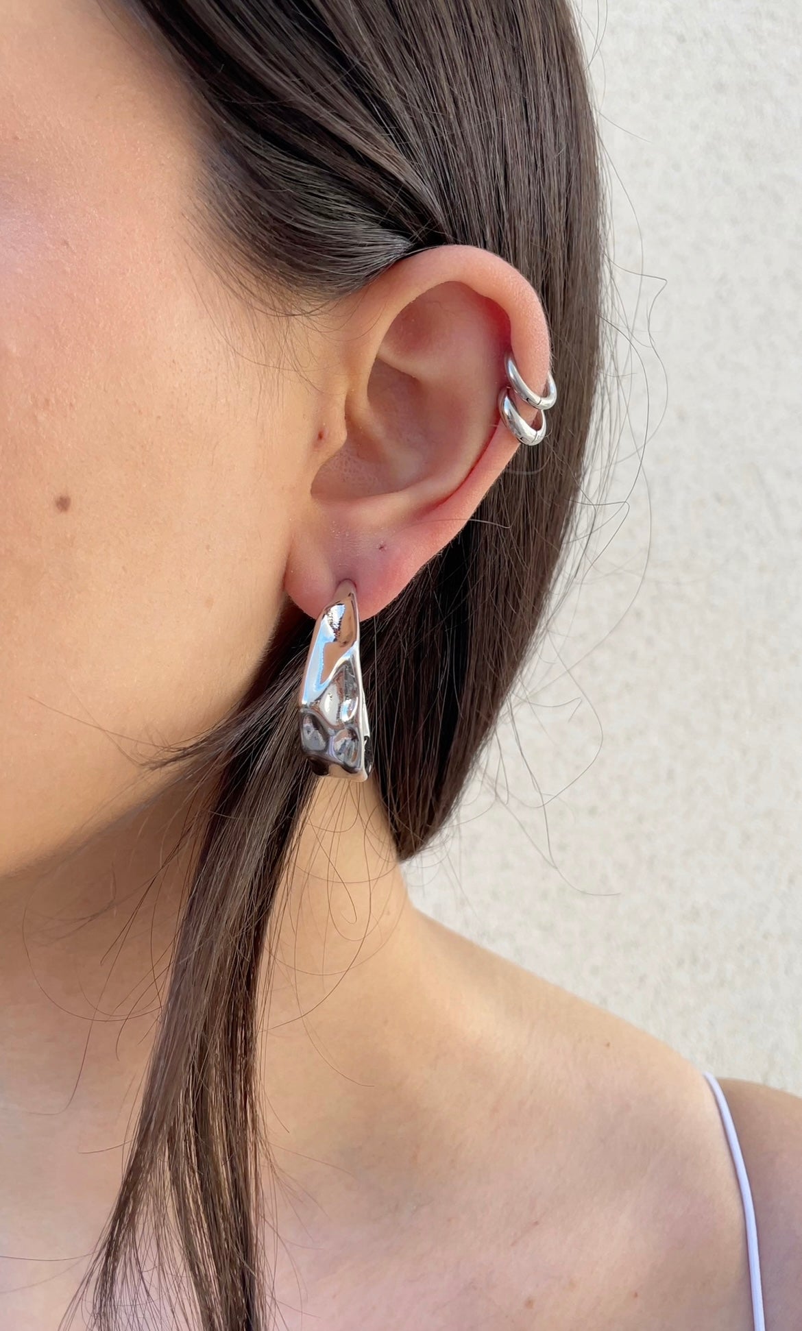 Bold Textured hoops