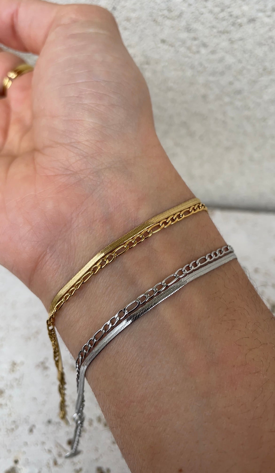 Flat x maillon bracelet