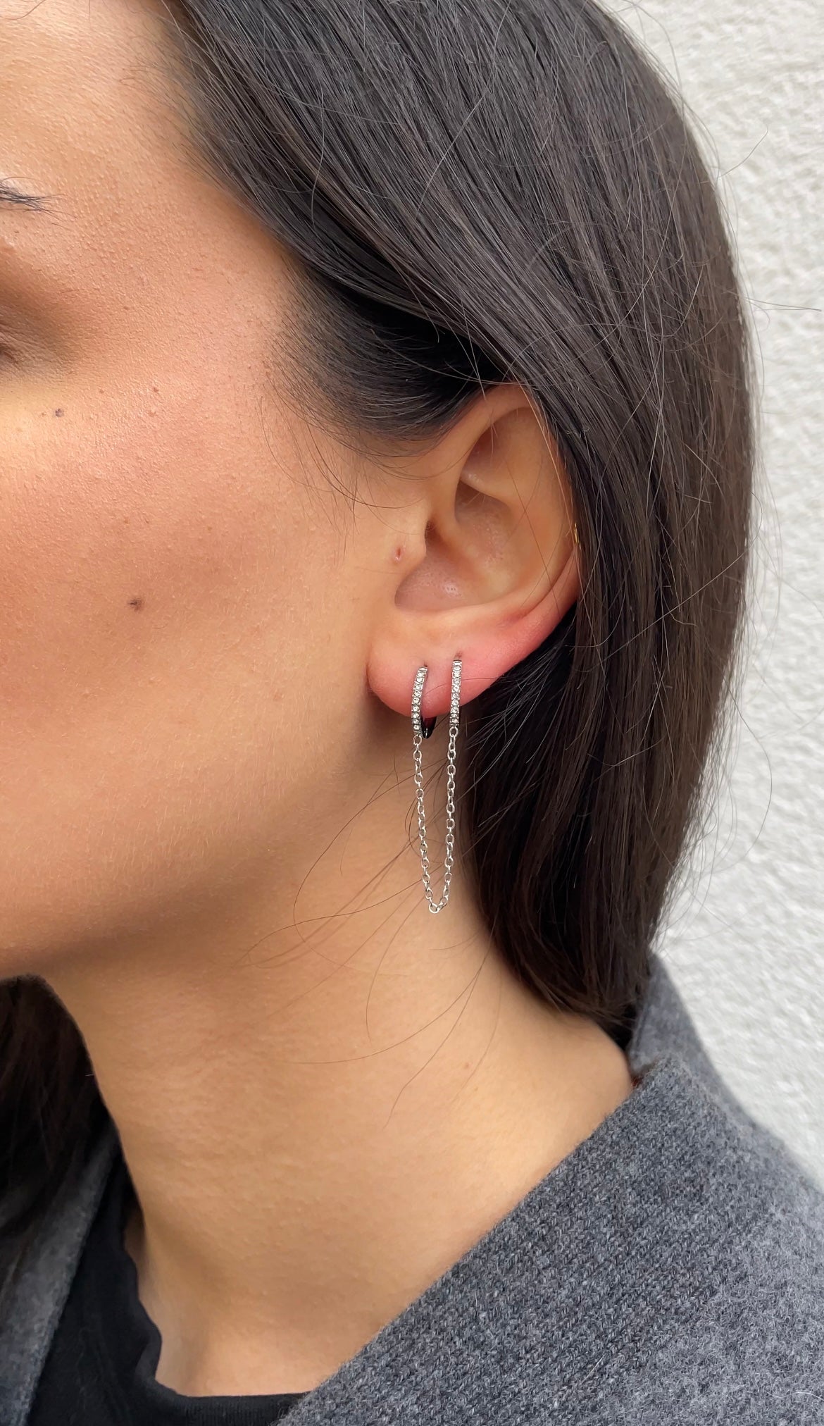 Mono strass earring