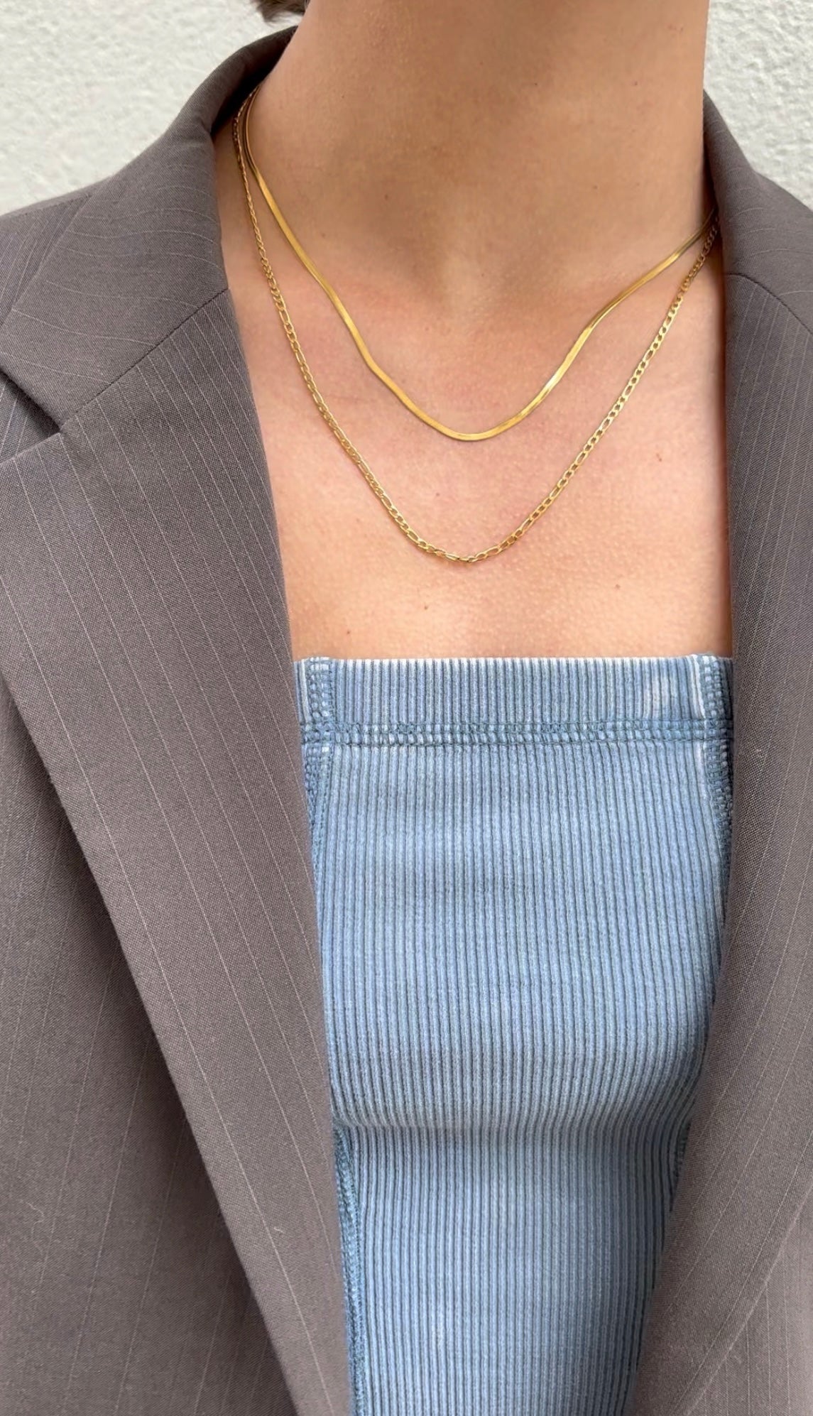 Flat x maillon necklace