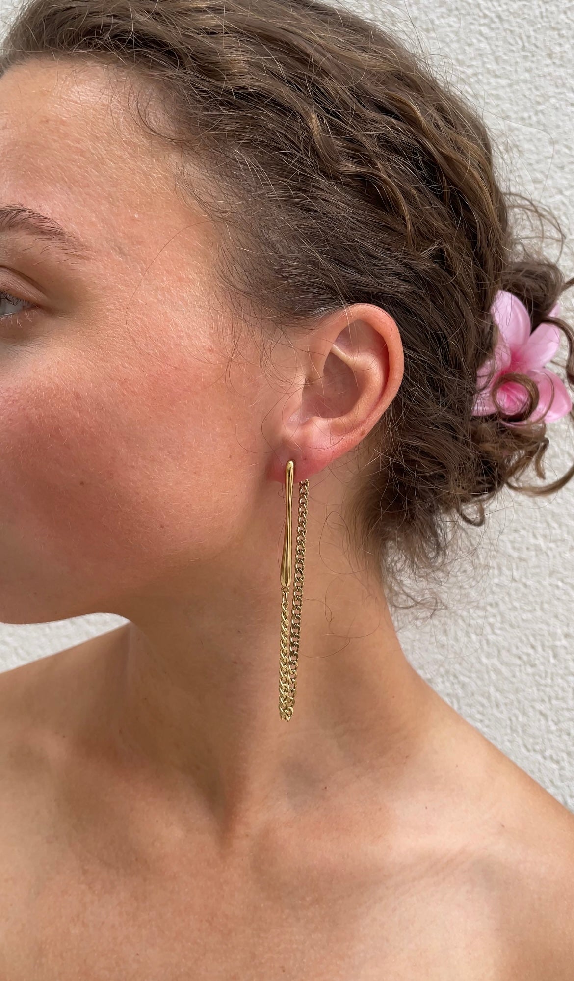 Long chain earrings