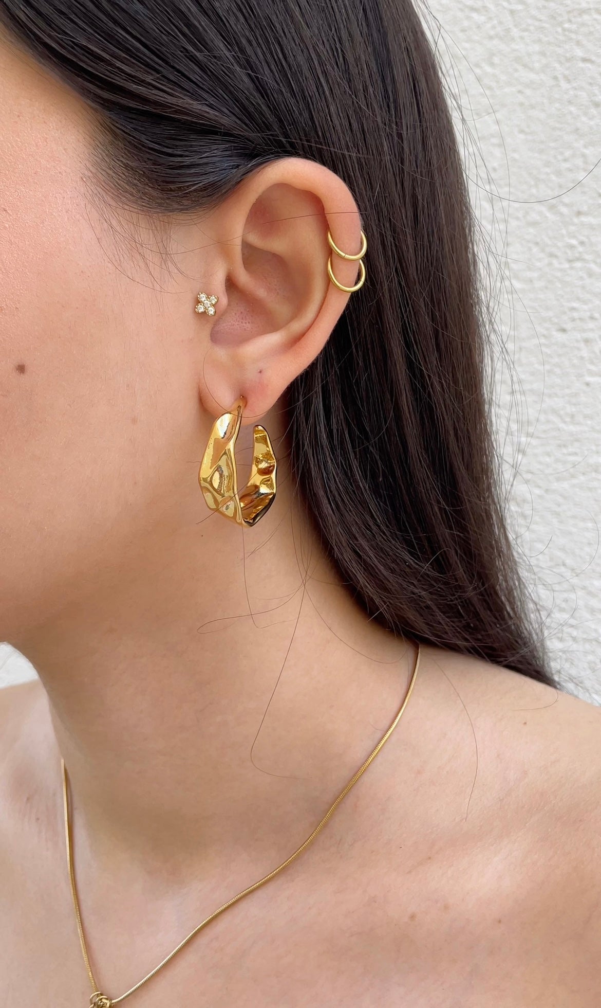Bold Textured hoops