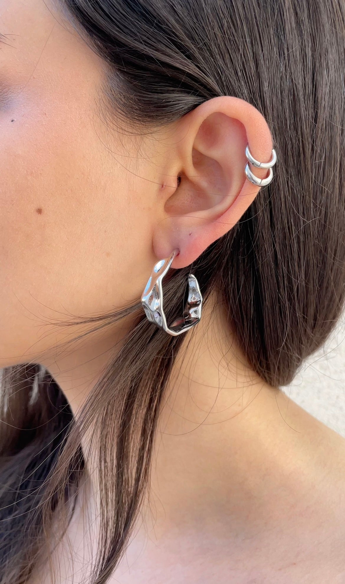 Bold Textured hoops