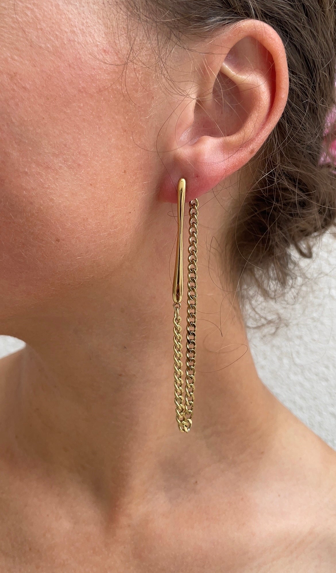 Long chain earrings