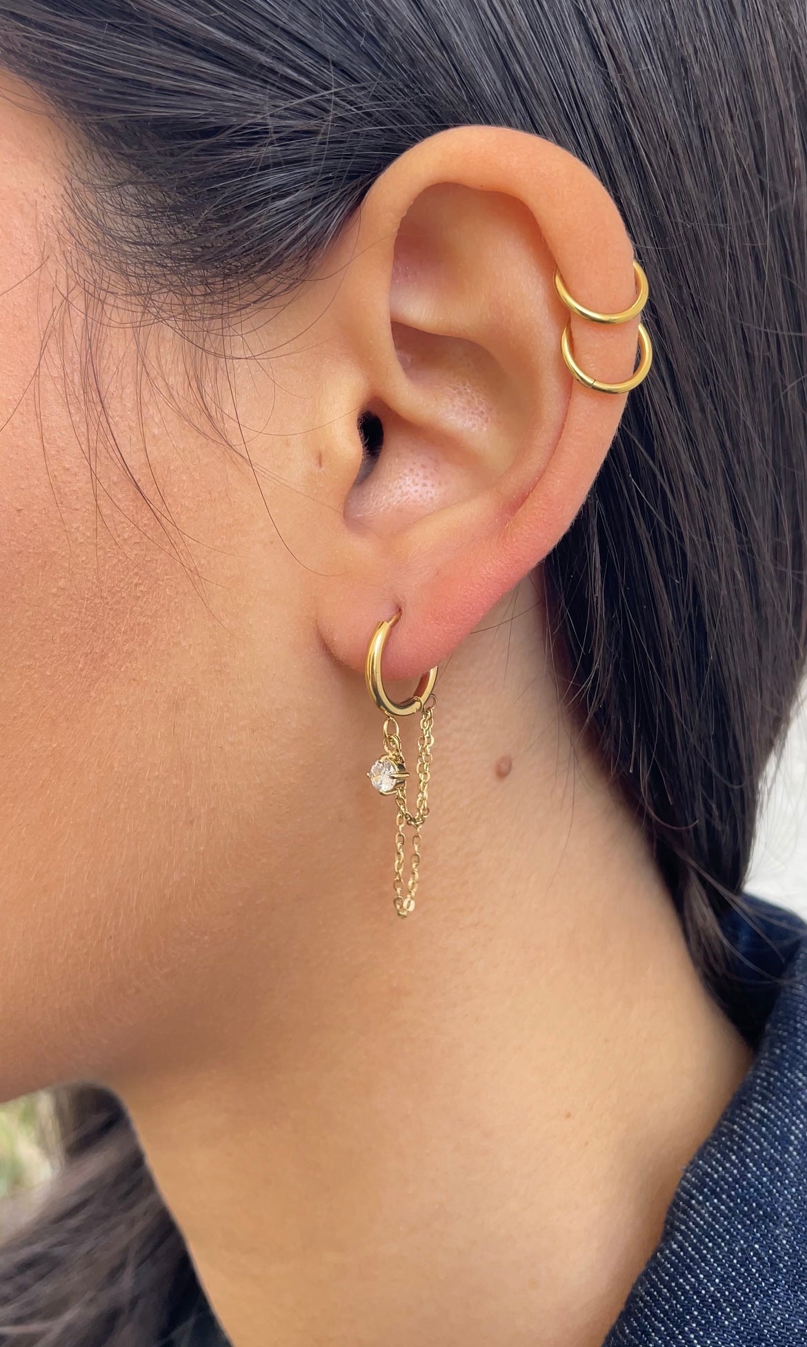Gems grunge earrings