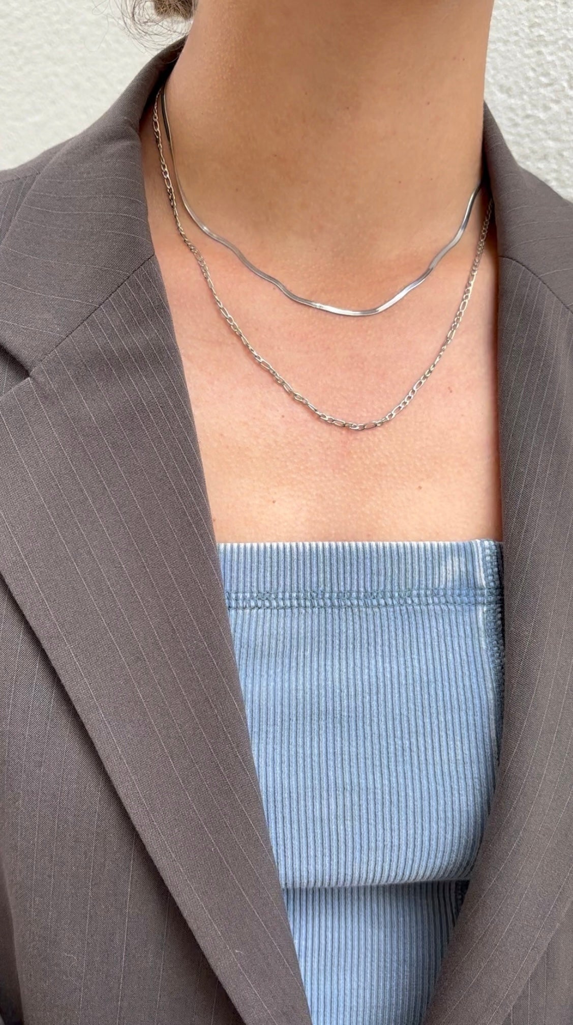 Flat x maillon necklace