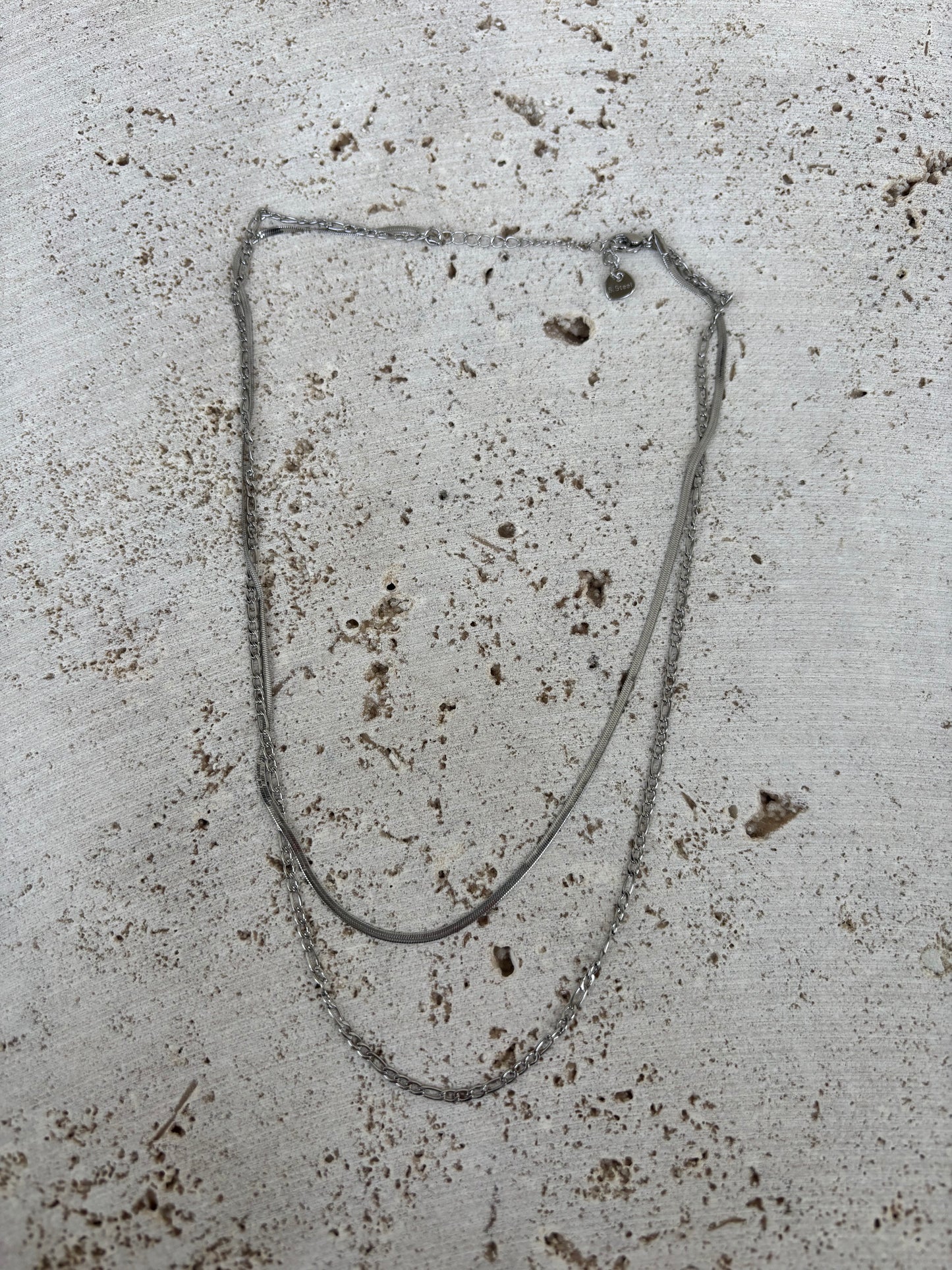 Flat x maillon necklace