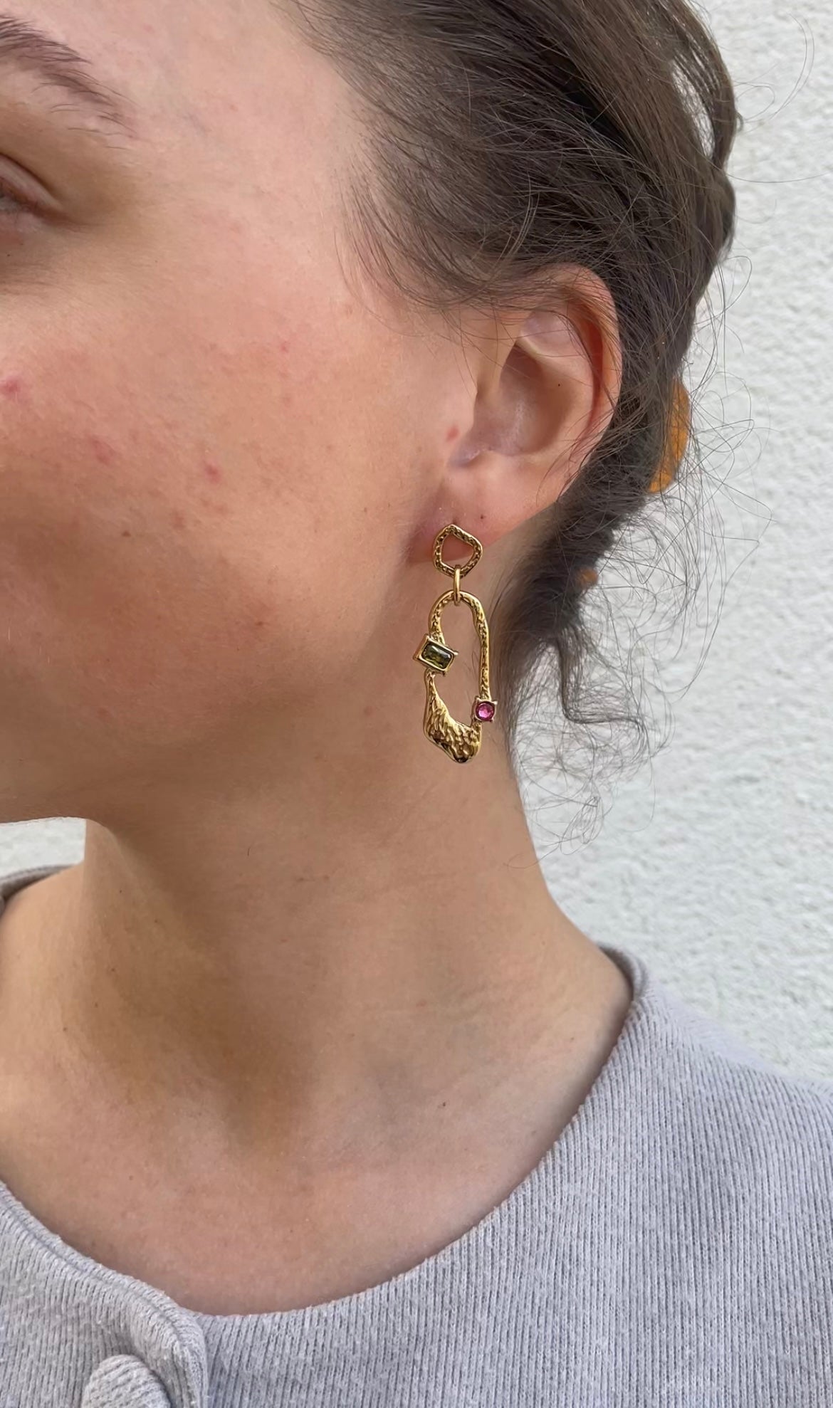 Colored earrings