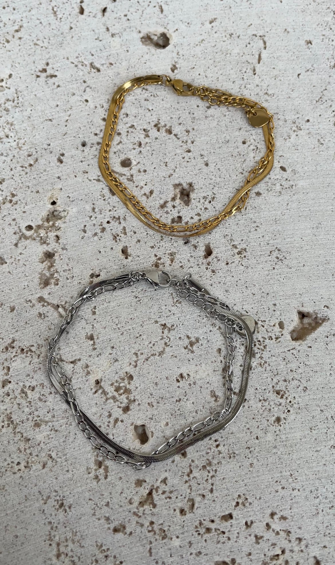 Flat x maillon bracelet