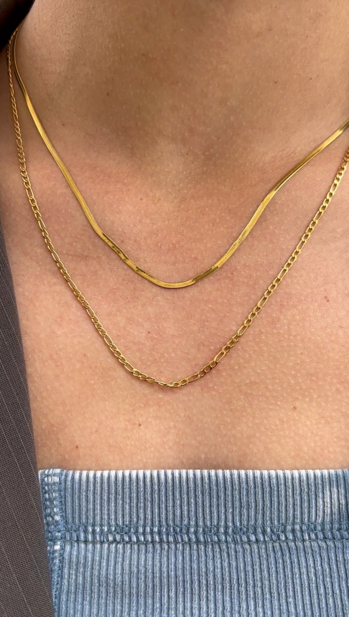 Flat x maillon necklace