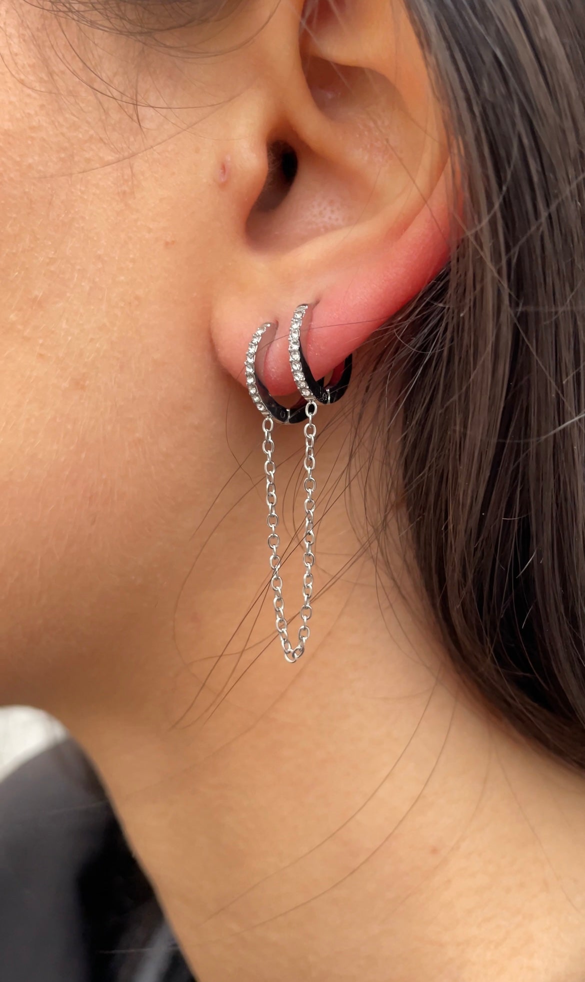Mono strass earring