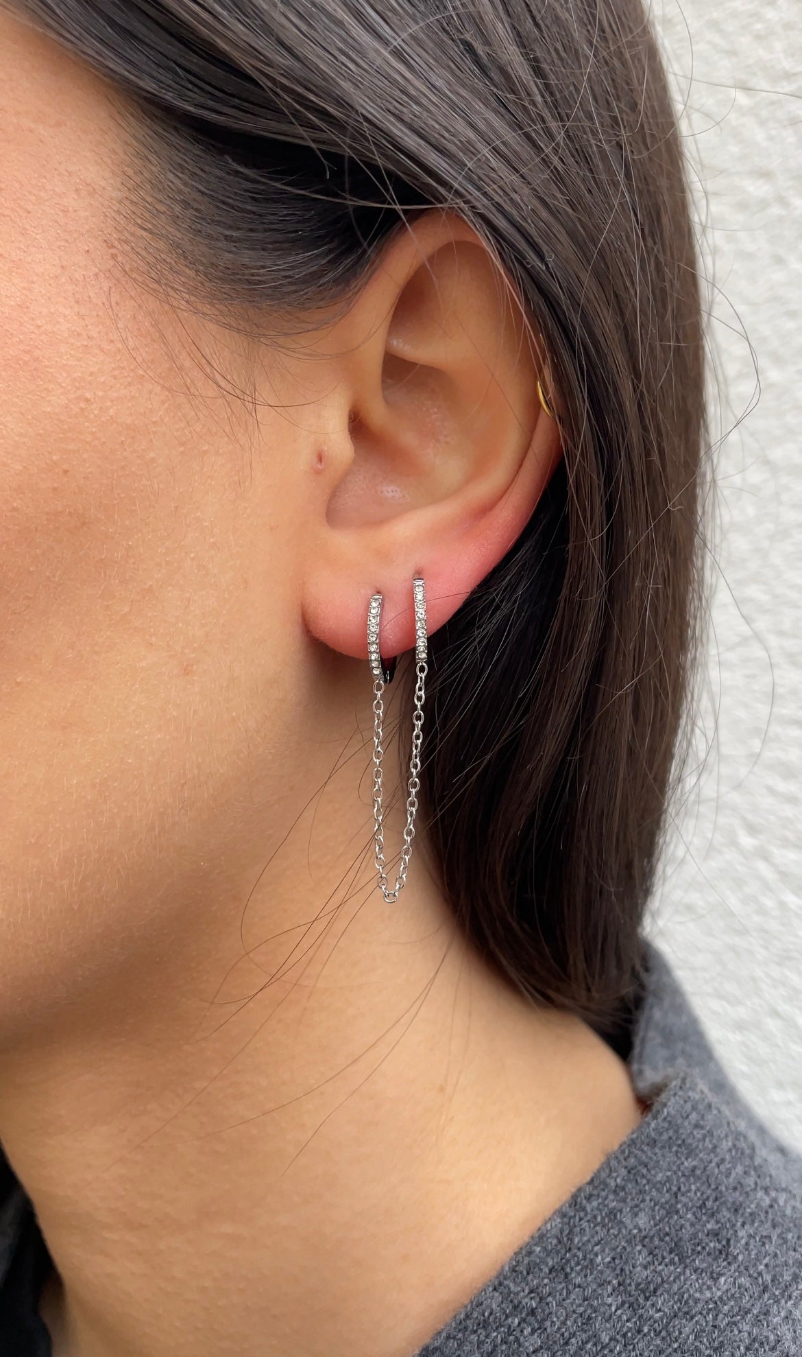 Mono strass earring