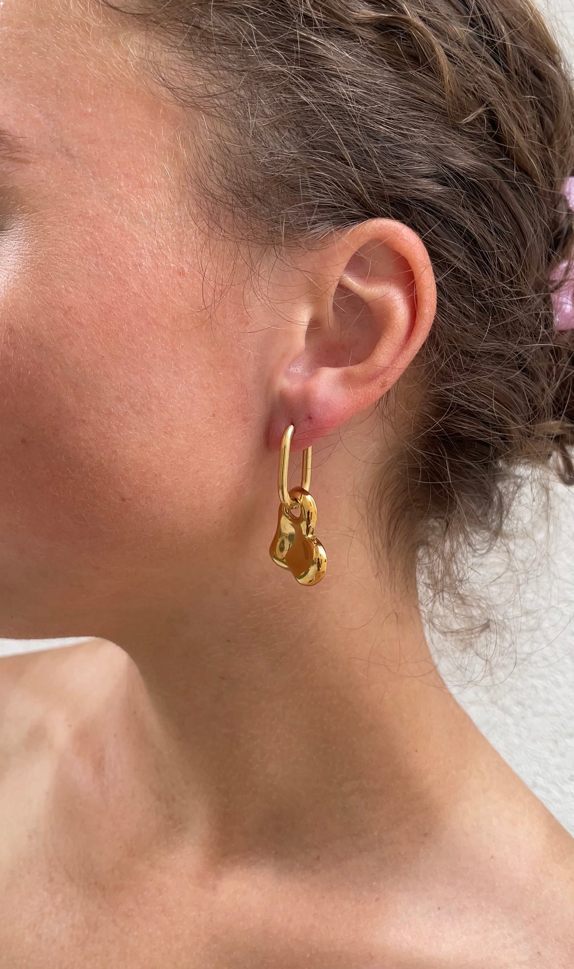 Heart piece earrings