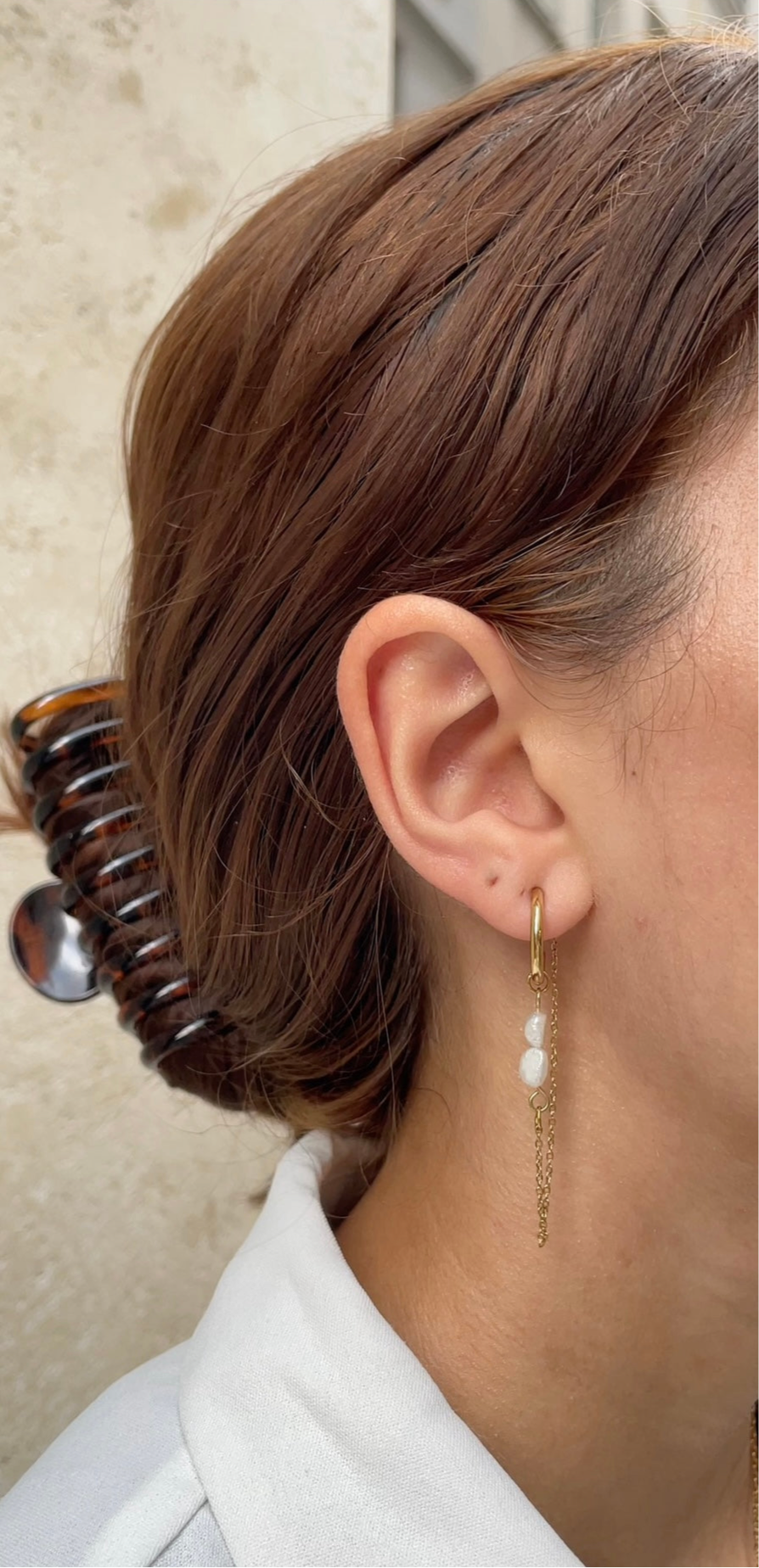 Double Pearl earrings