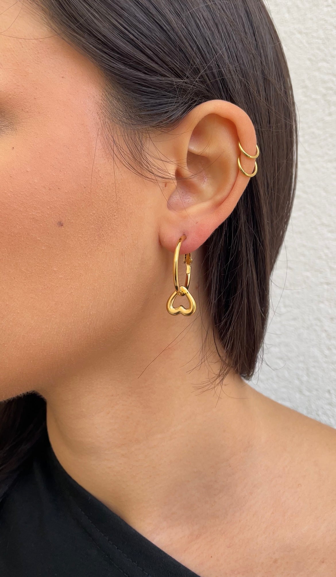 Hailey x heart earrings