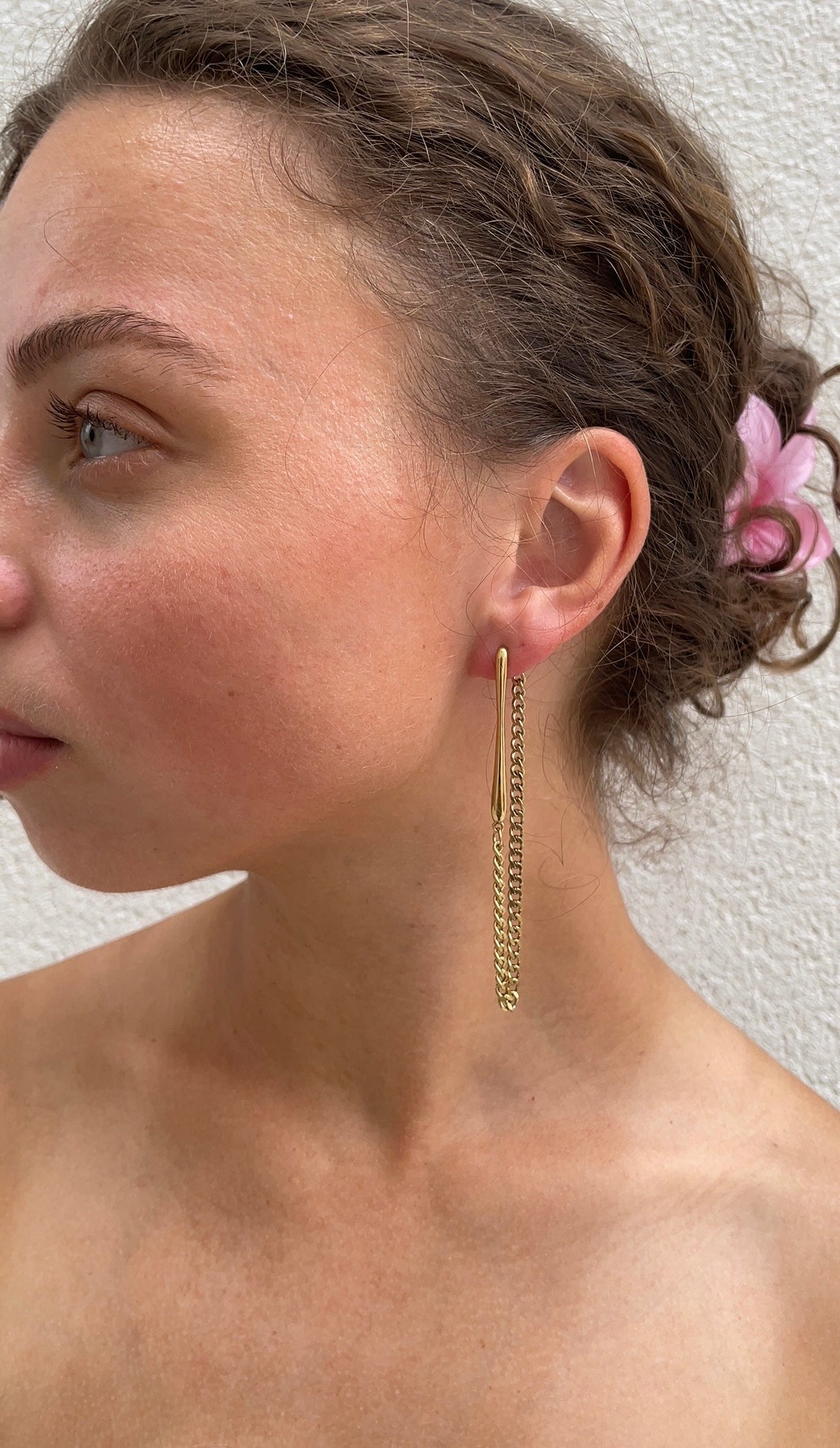 Long chain earrings