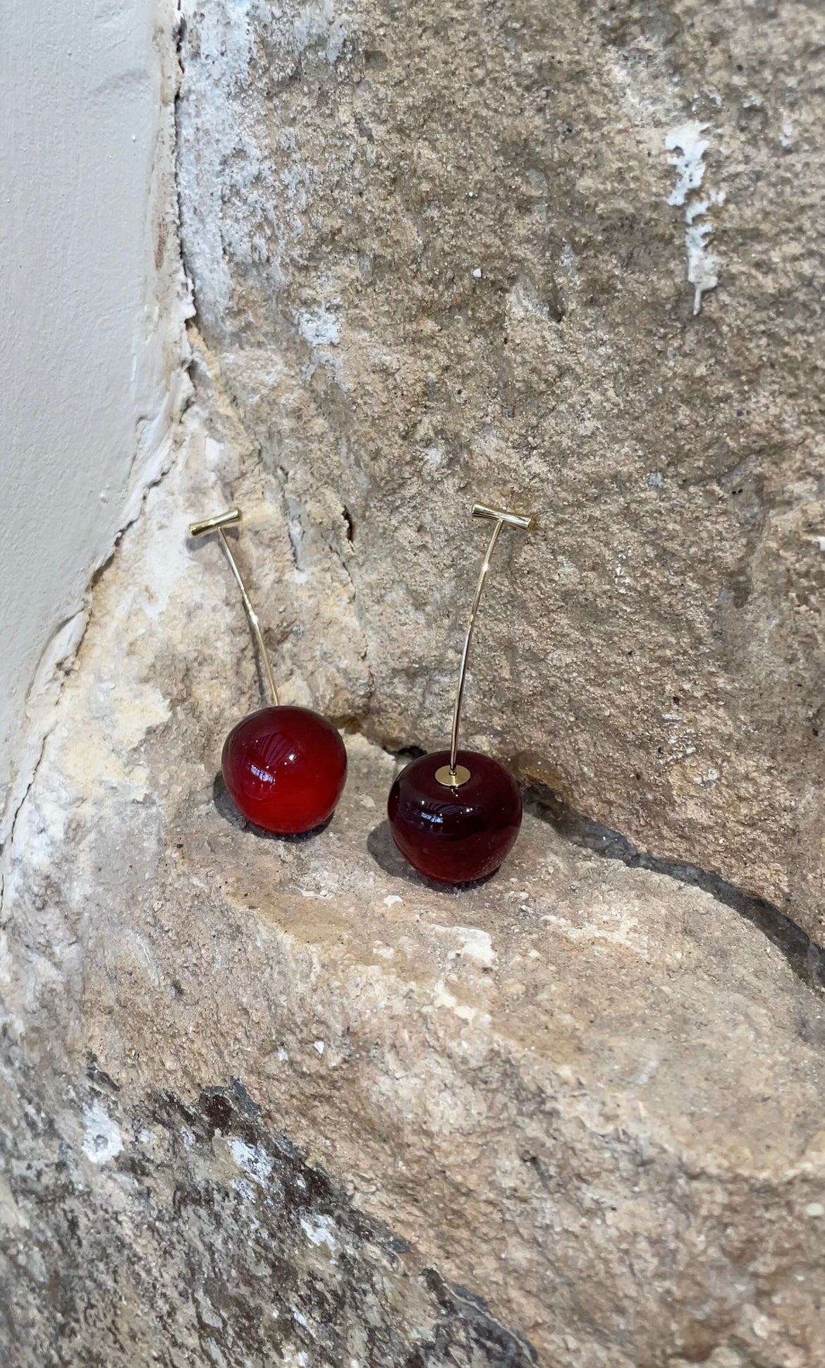 Big cherry earrings