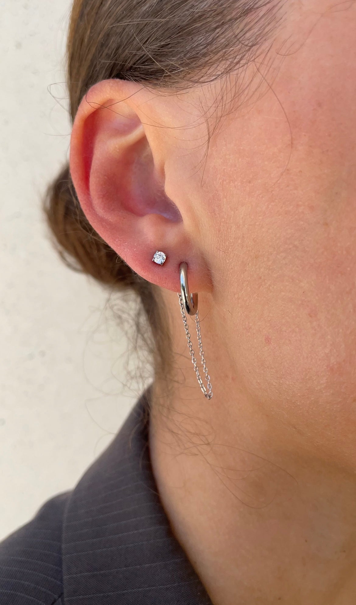 Mono chain earring