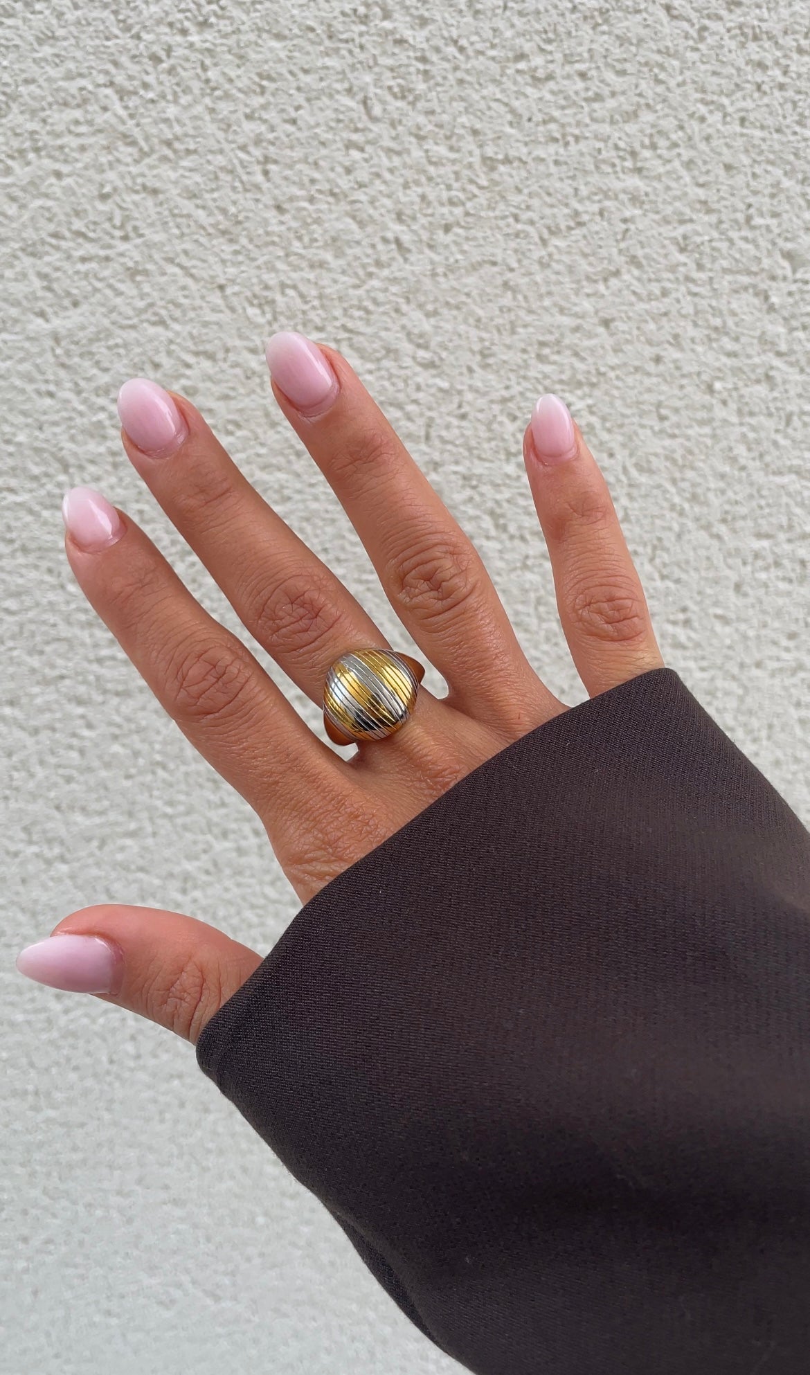 Bicolor dome ring