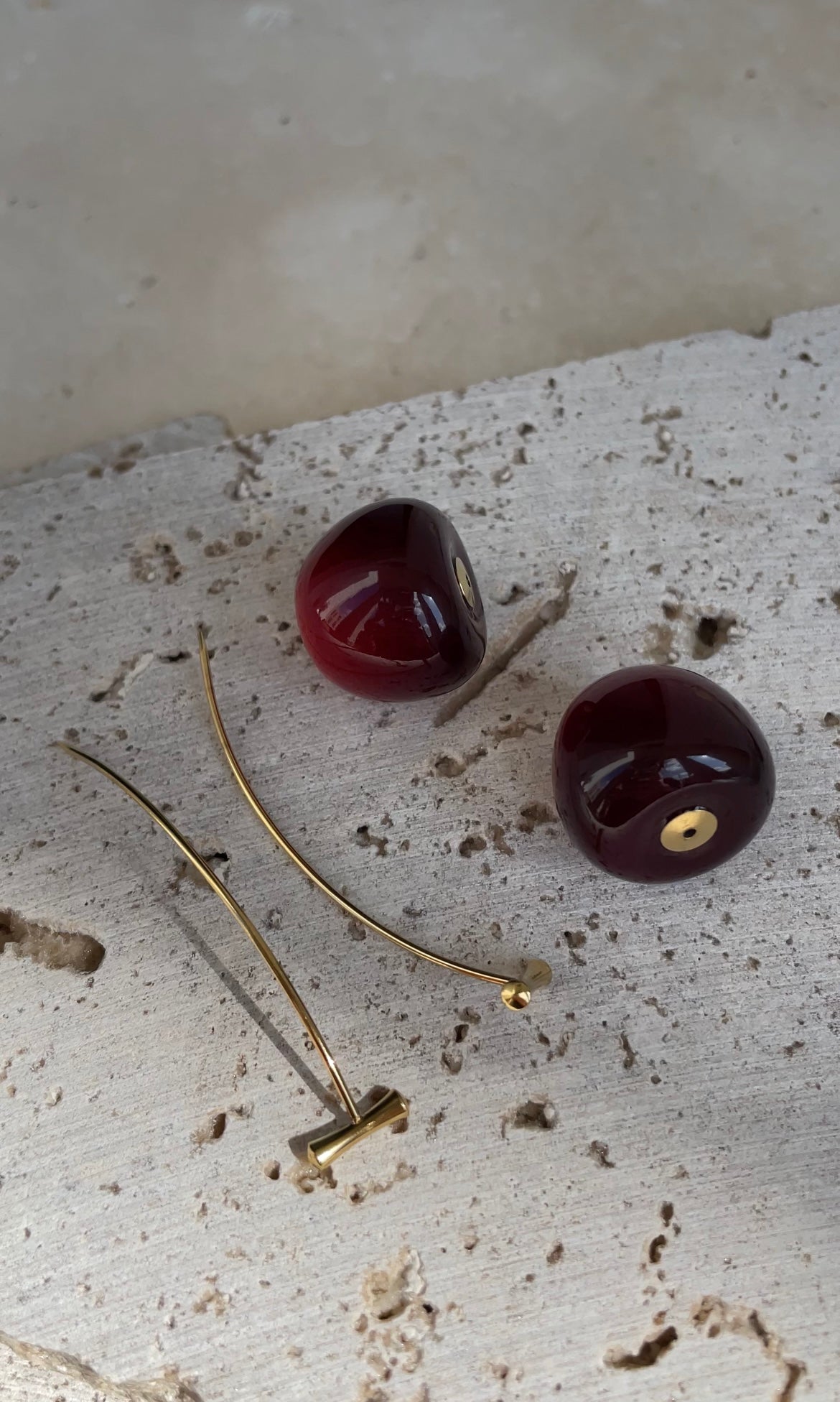 Big cherry earrings