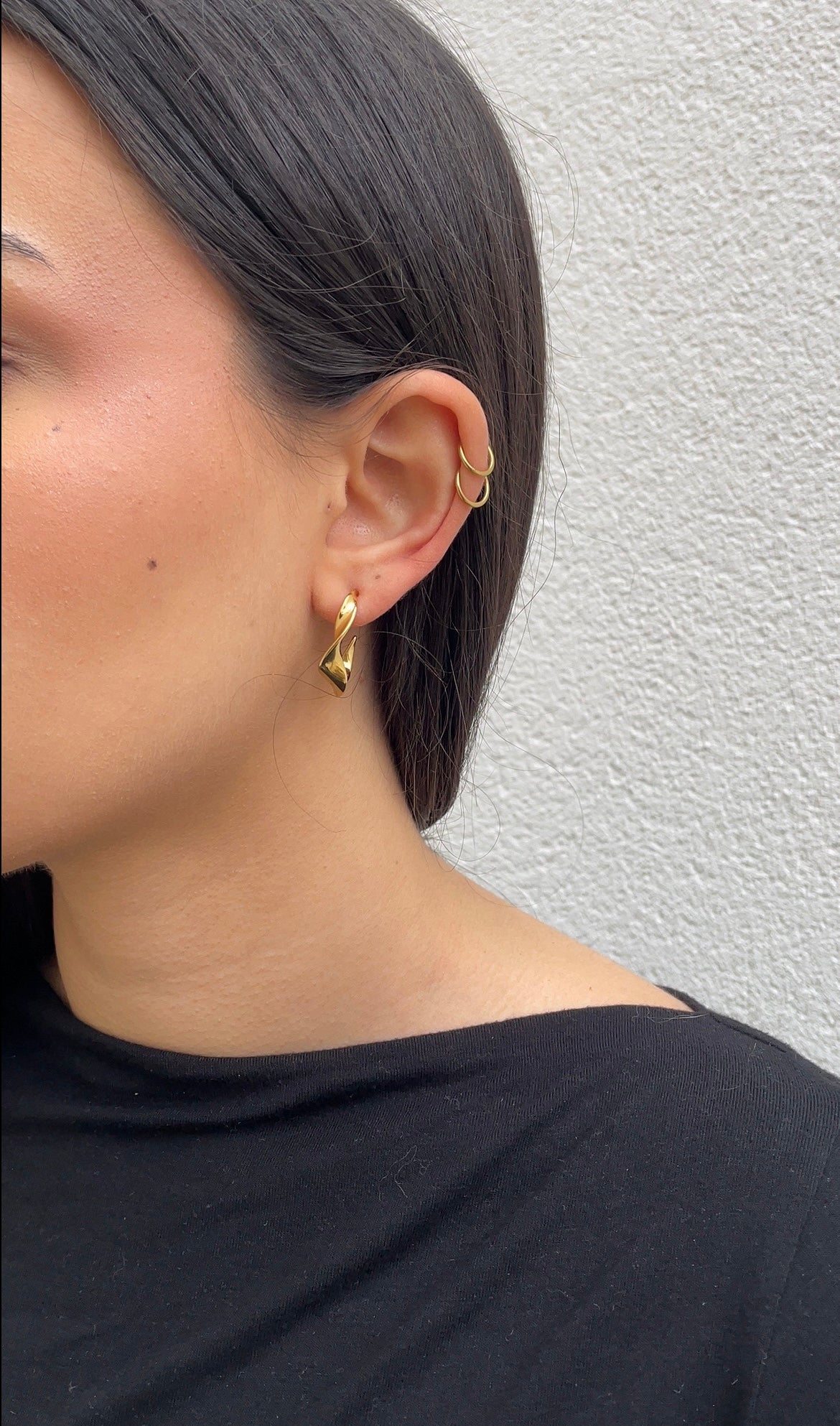 Small torsade earrings