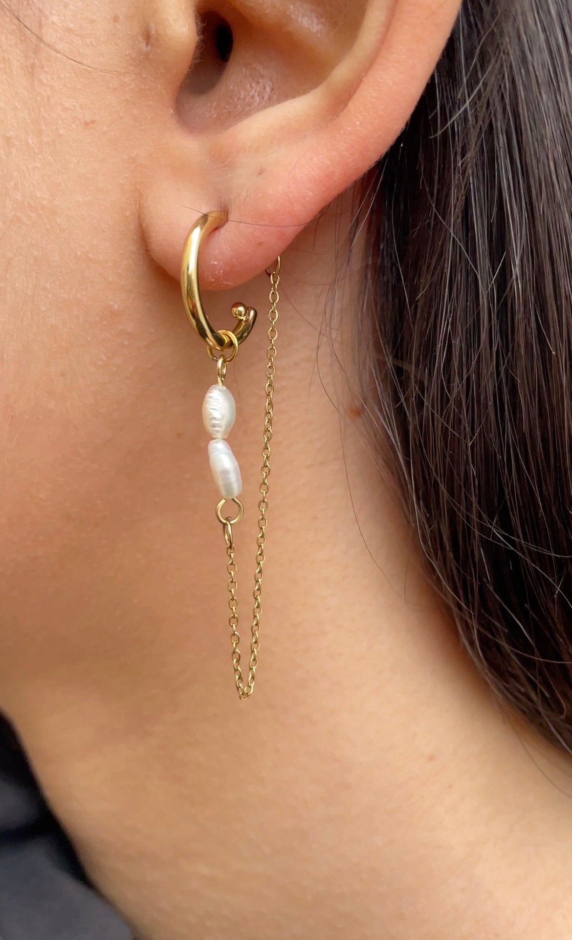Double Pearl earrings