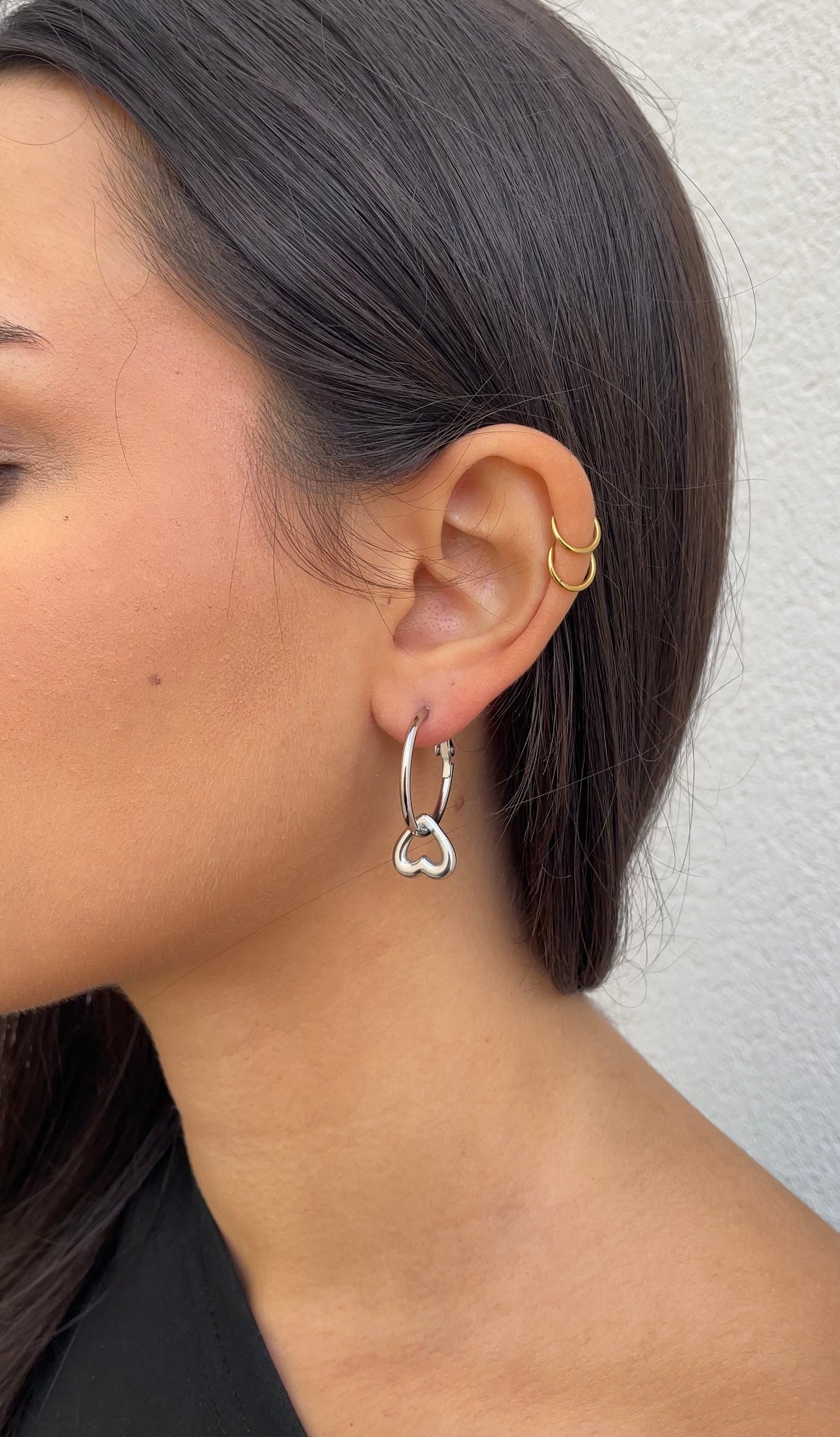 Hailey x heart earrings