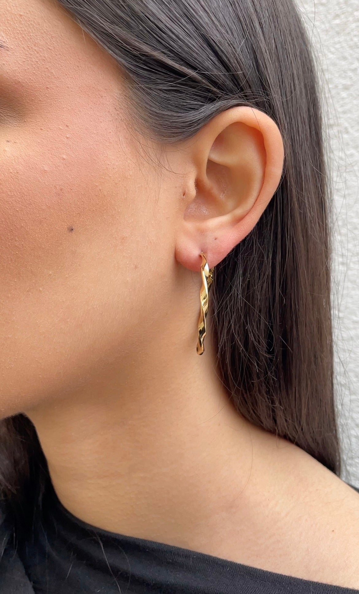 Thin braided hoops
