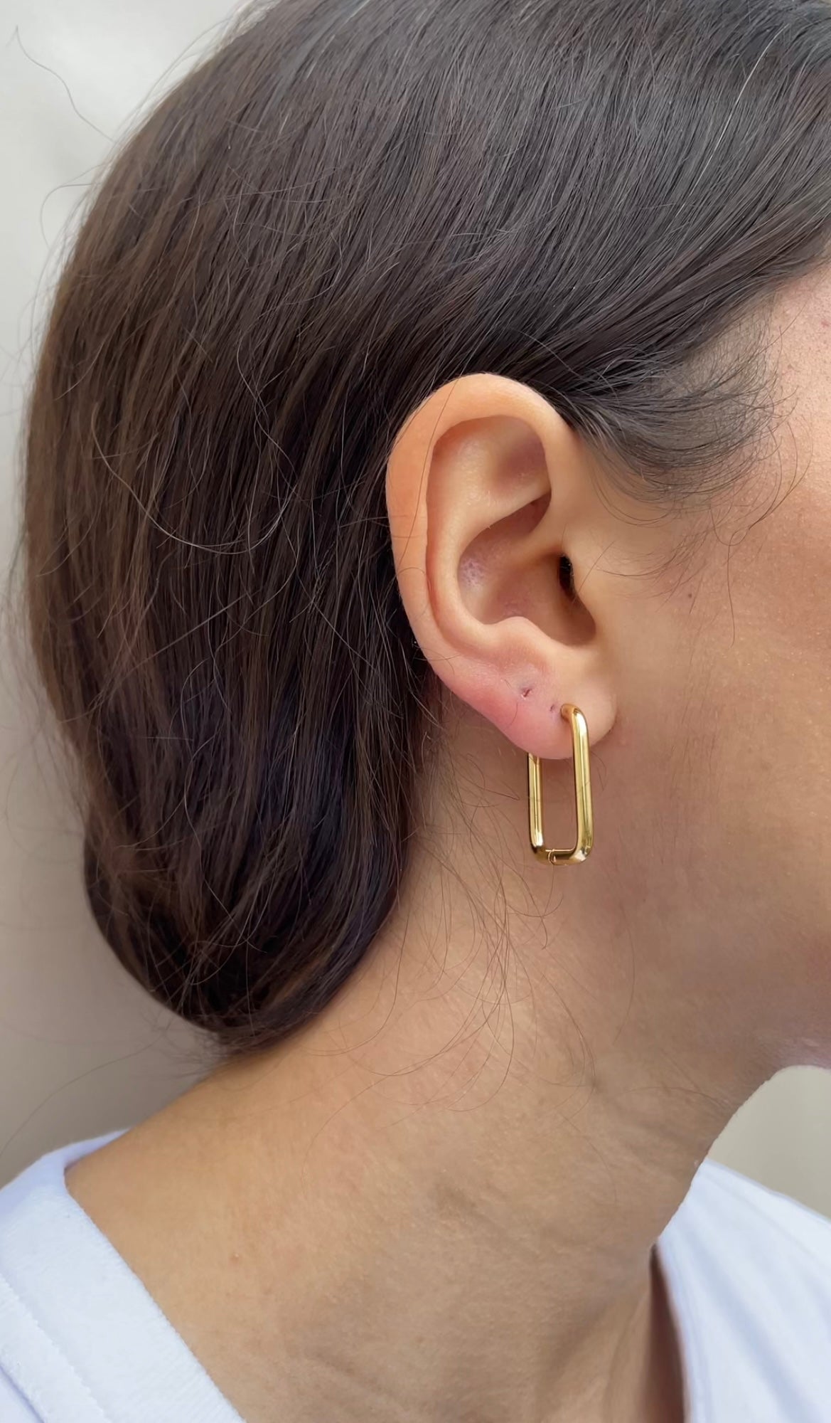 Thin rectangular earrings