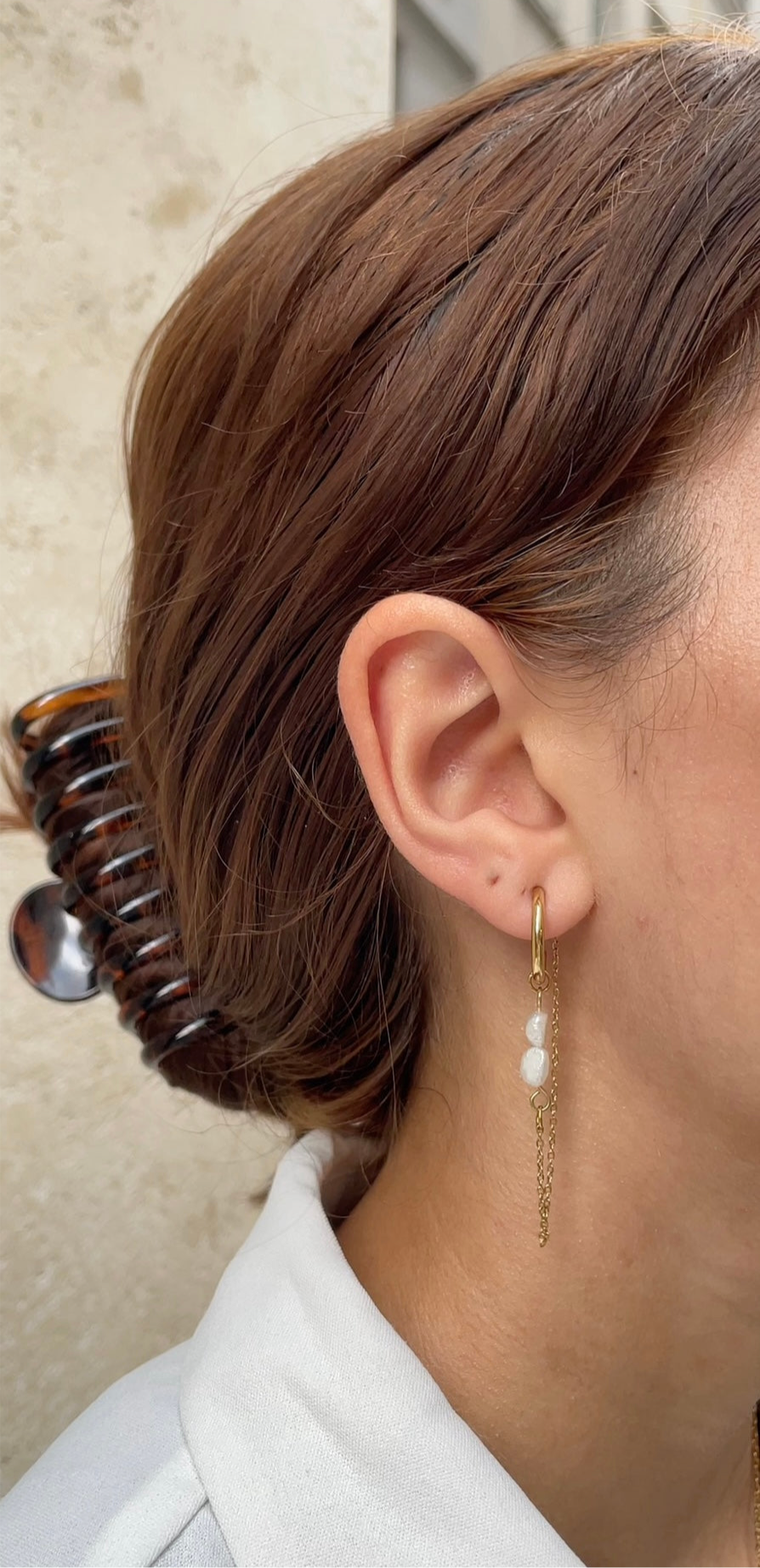 Double Pearl earrings