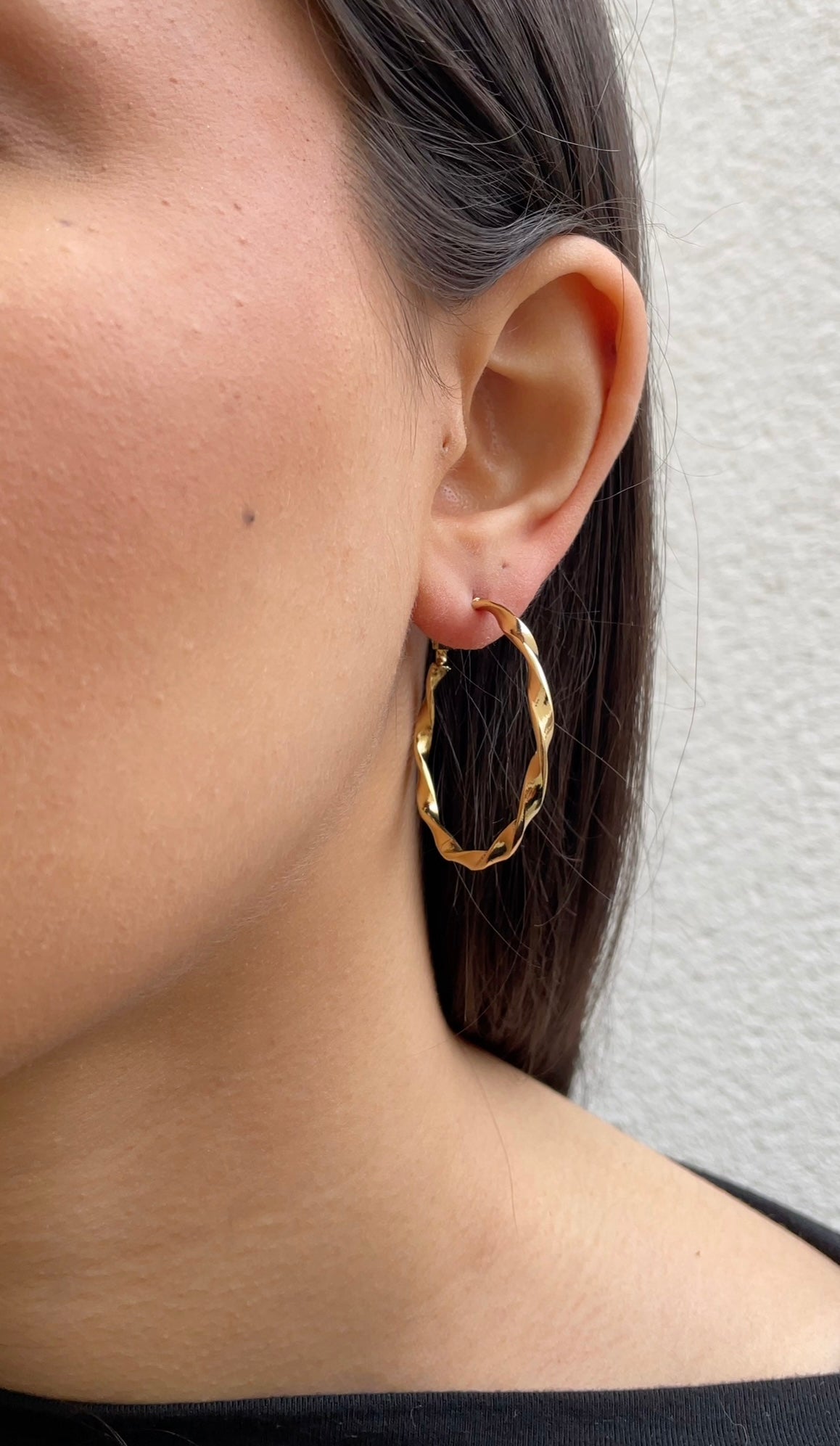 Thin braided hoops