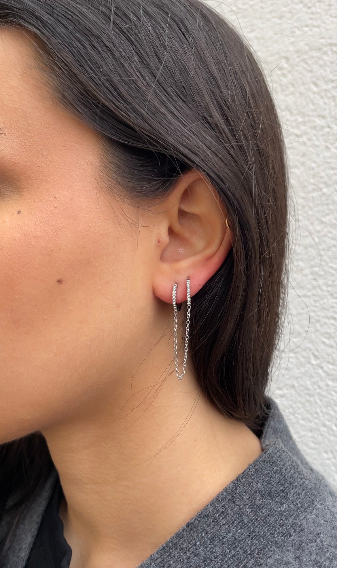 Mono strass earring