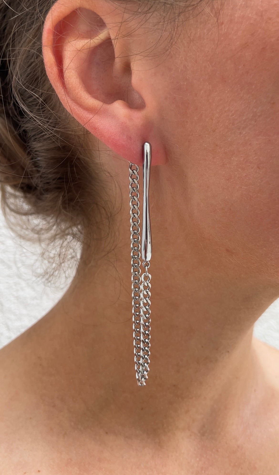 Long chain earrings