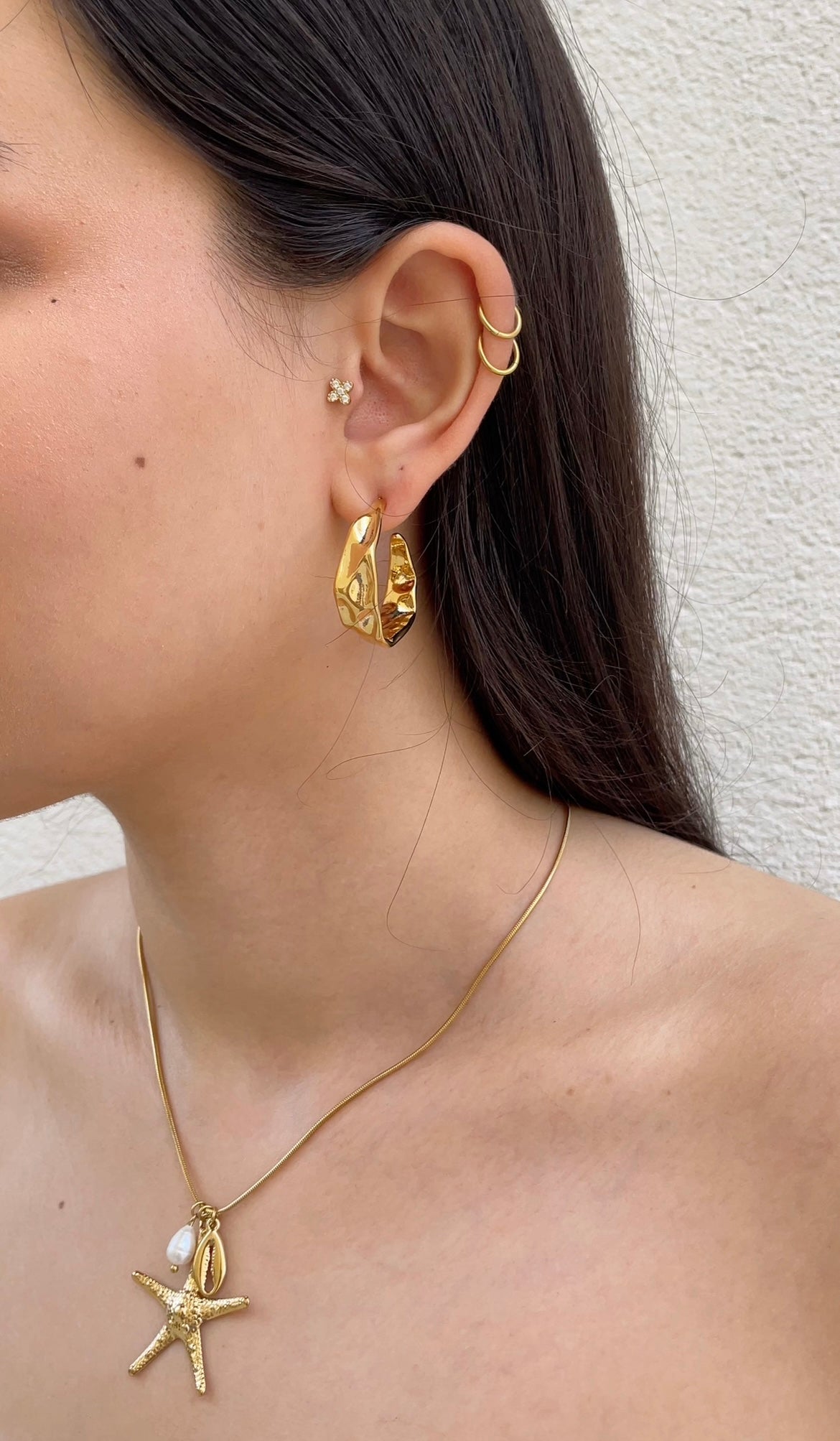 Bold Textured hoops