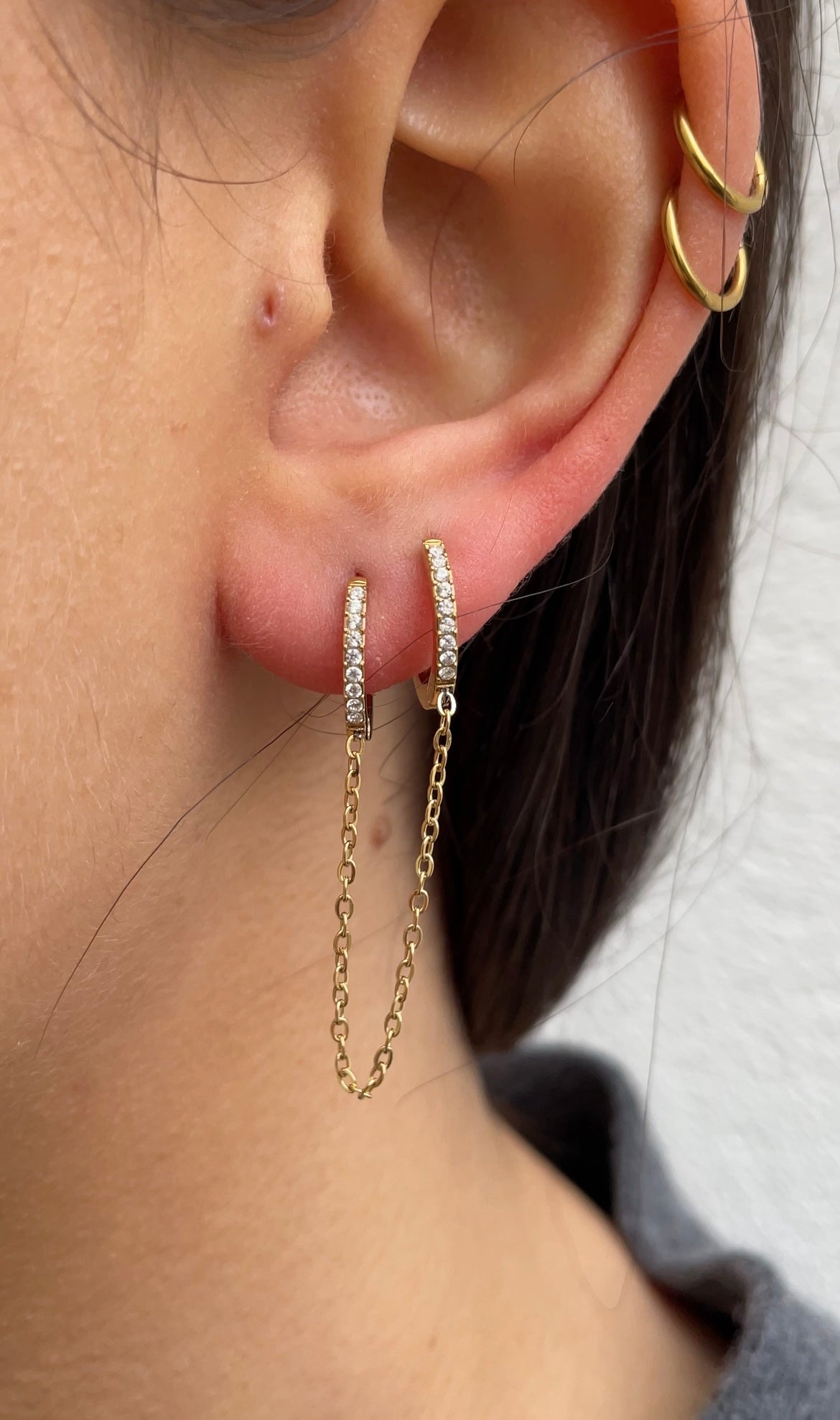 Mono strass earring