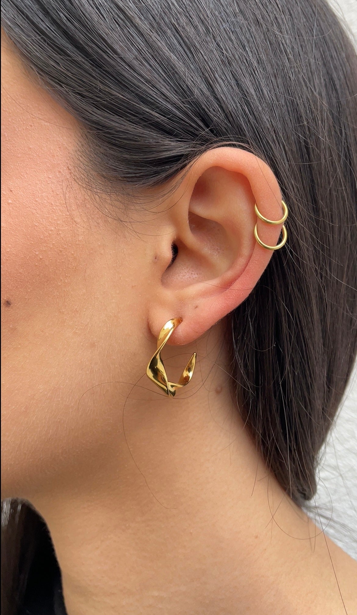 Small torsade earrings