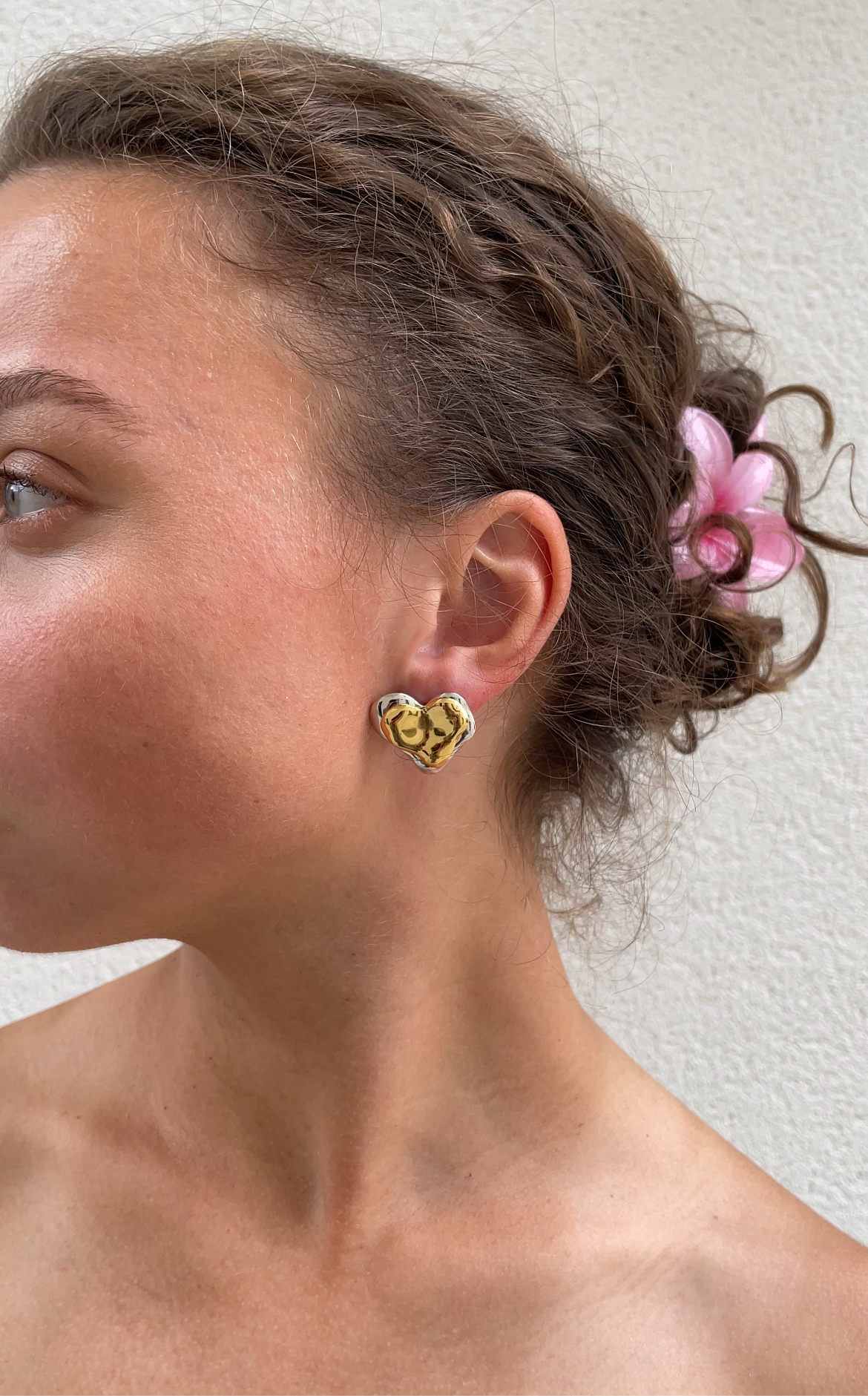 Duo heart earrings