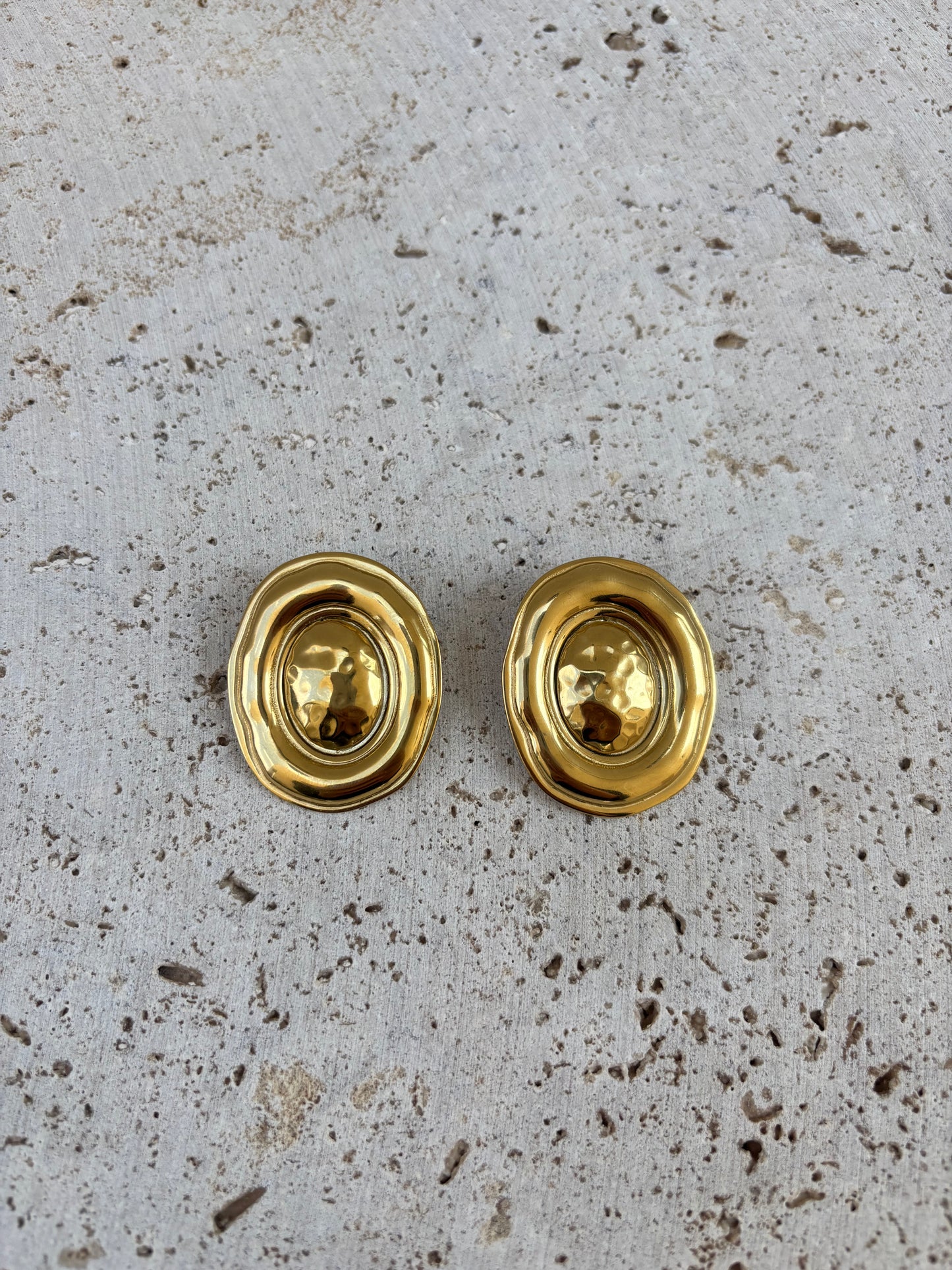 Huge shield earrings