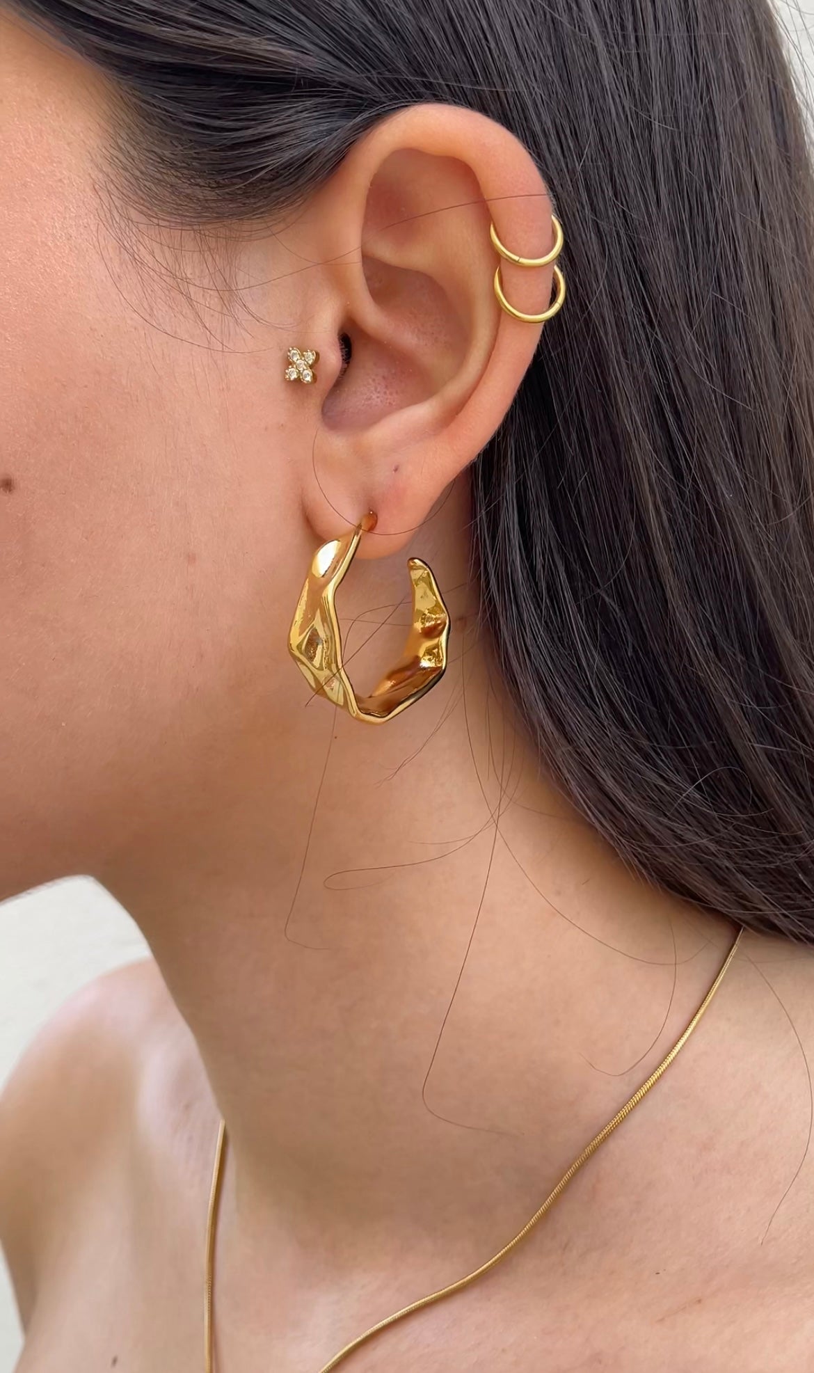 Bold Textured hoops