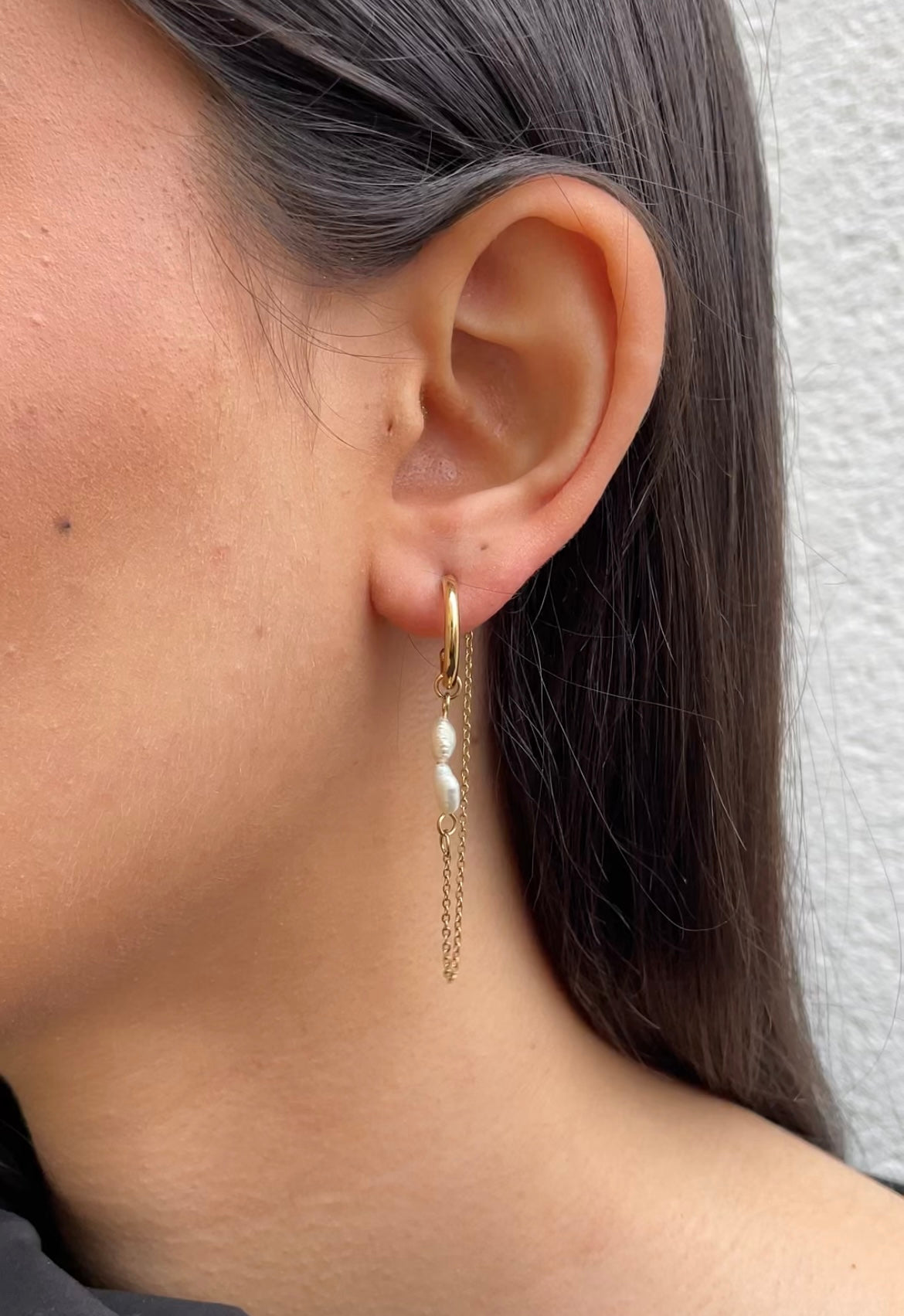 Double Pearl earrings