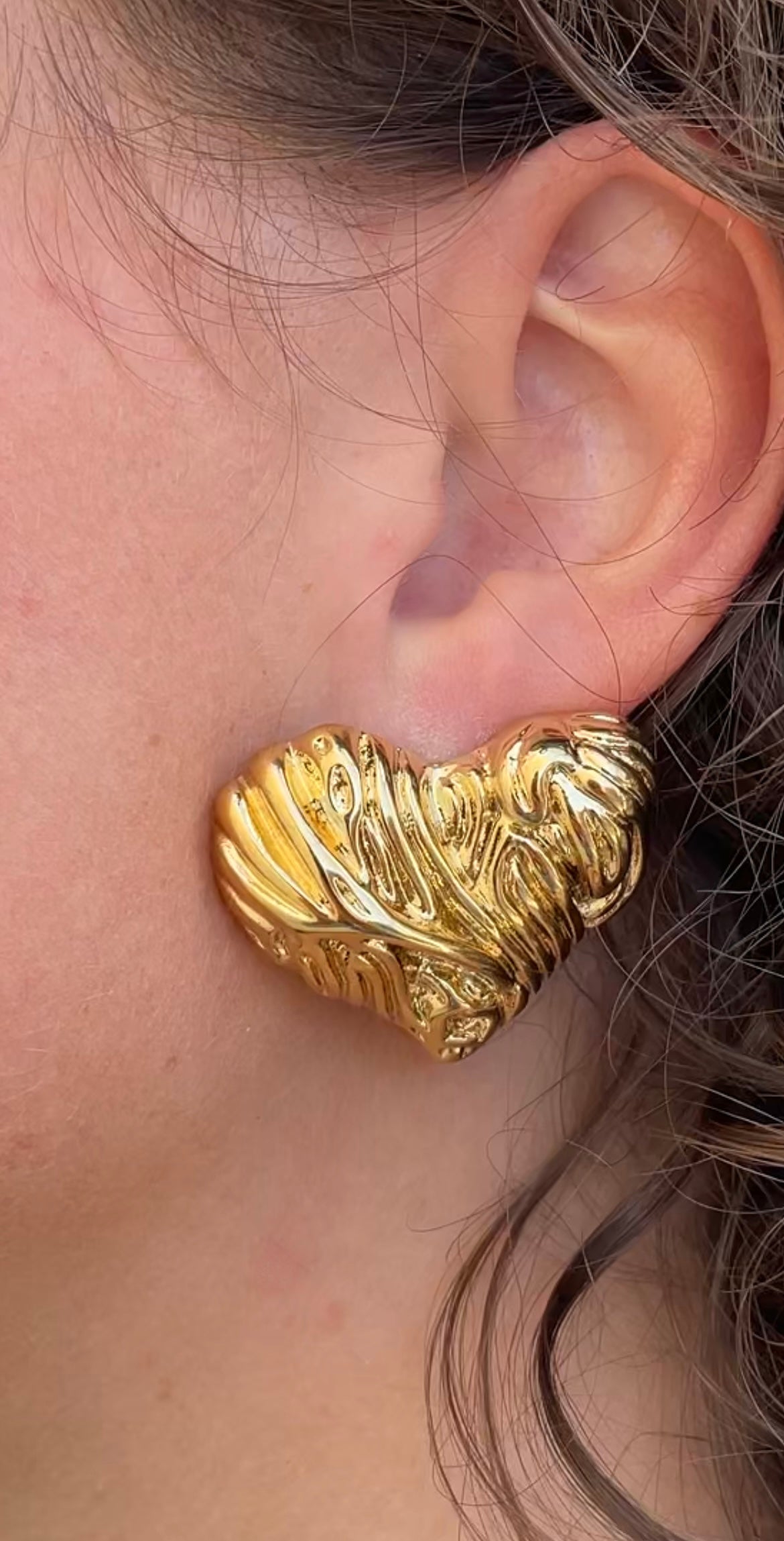 Vintage heart earrings