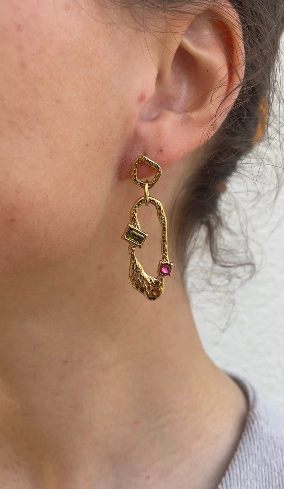 Colored earrings
