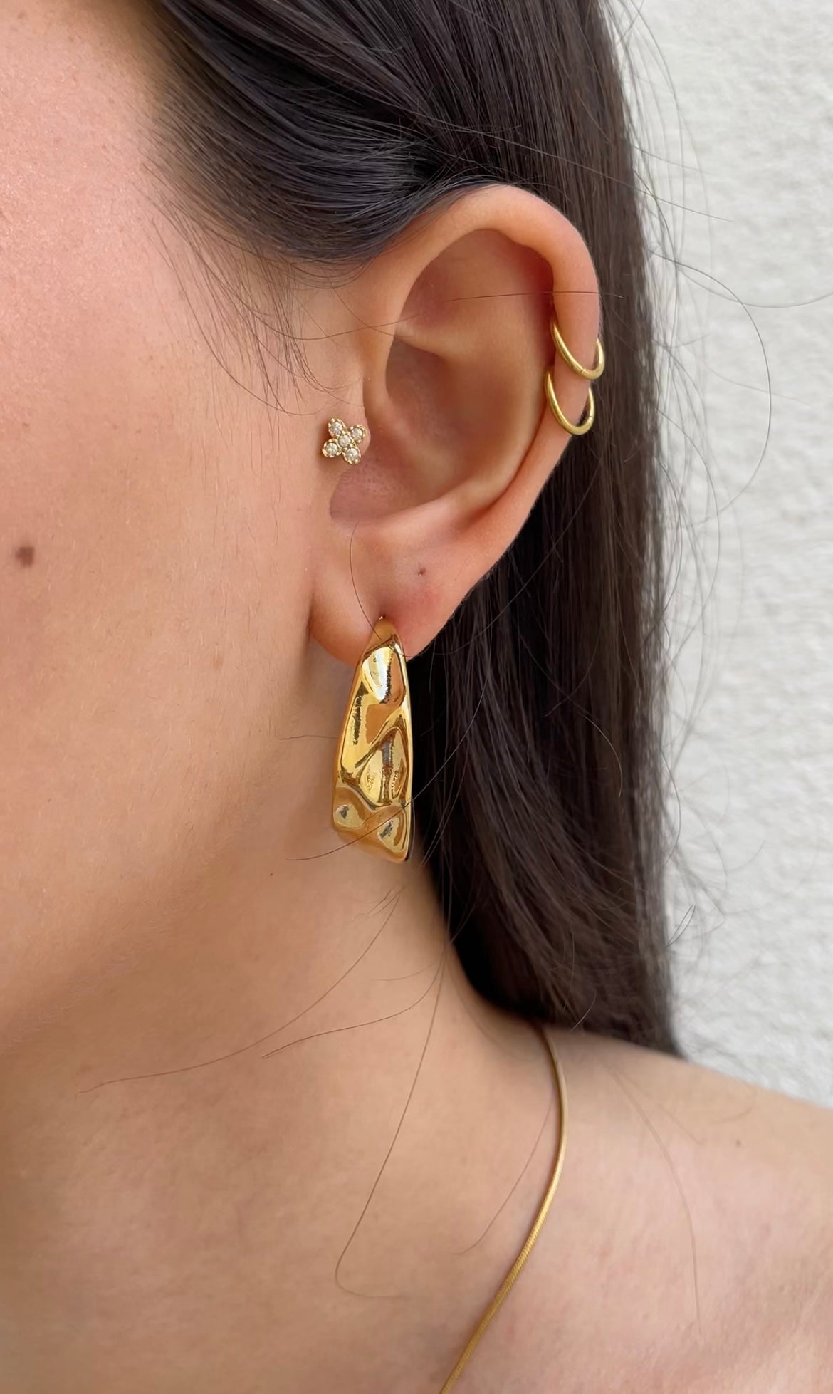 Bold Textured hoops