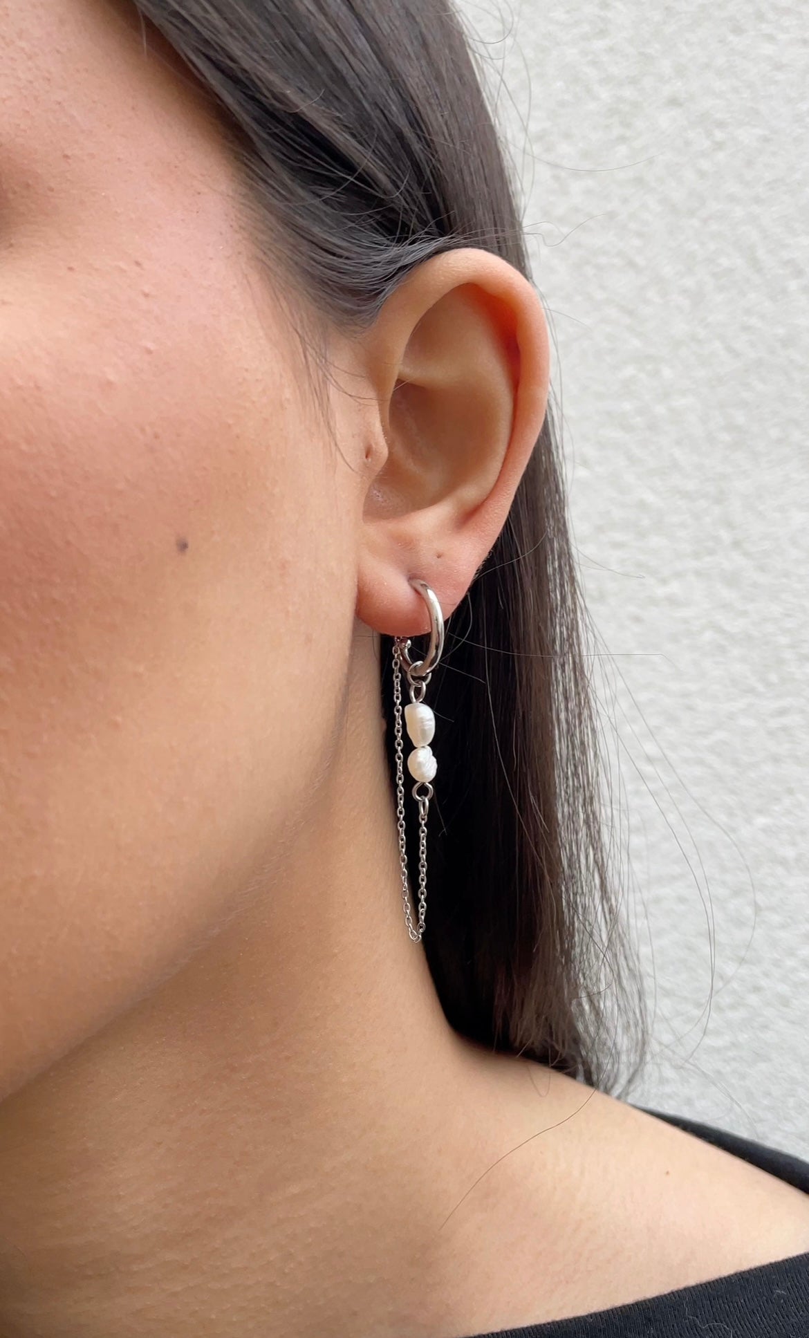 Double Pearl earrings