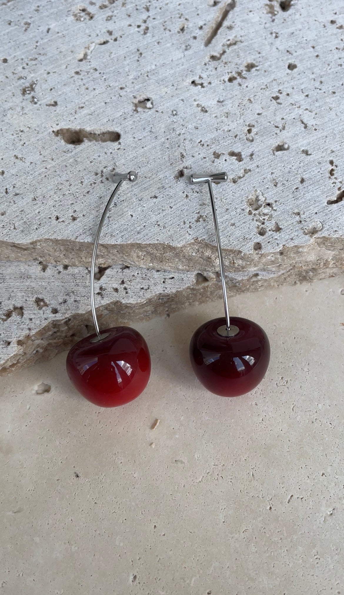 Big cherry earrings