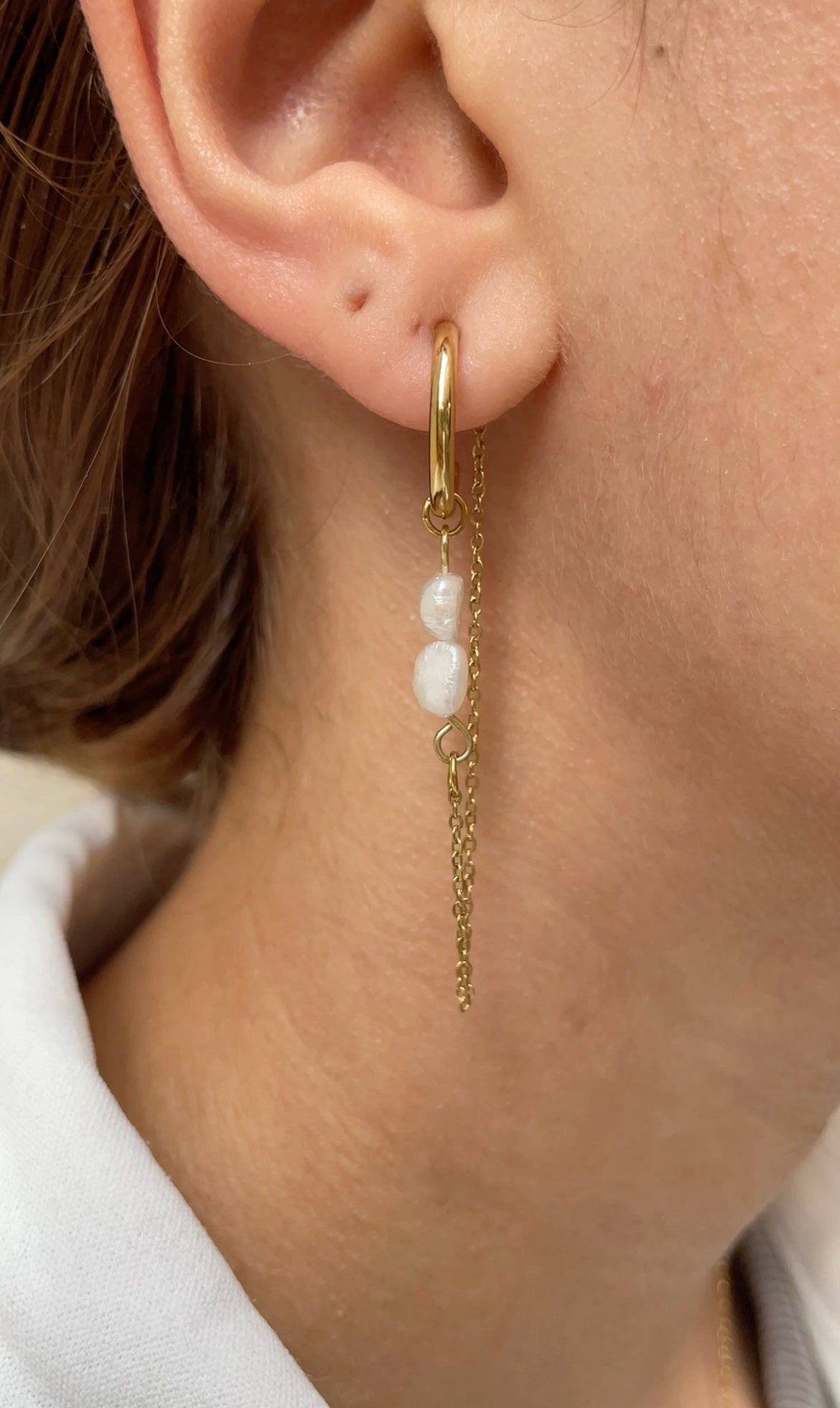 Double Pearl earrings