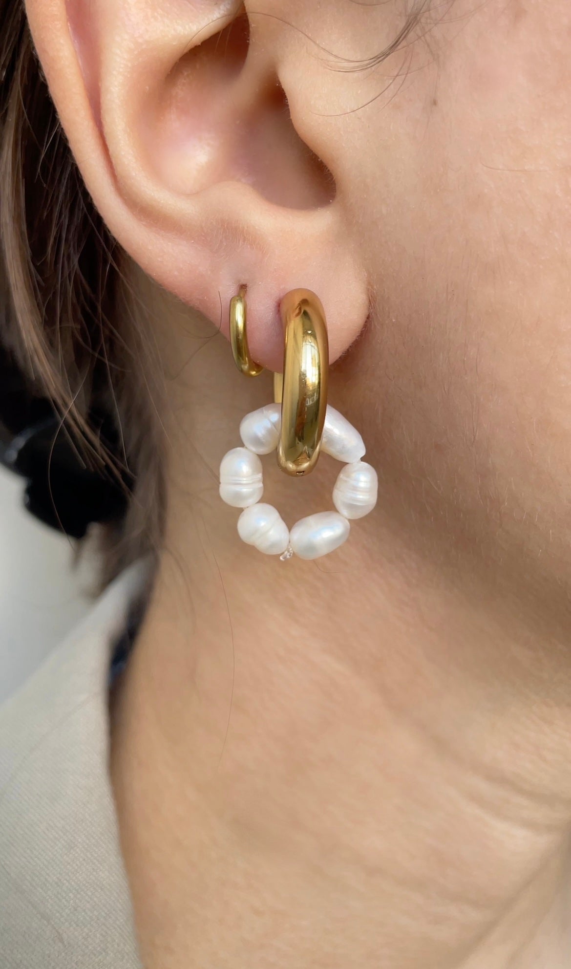 Bold flower hoops