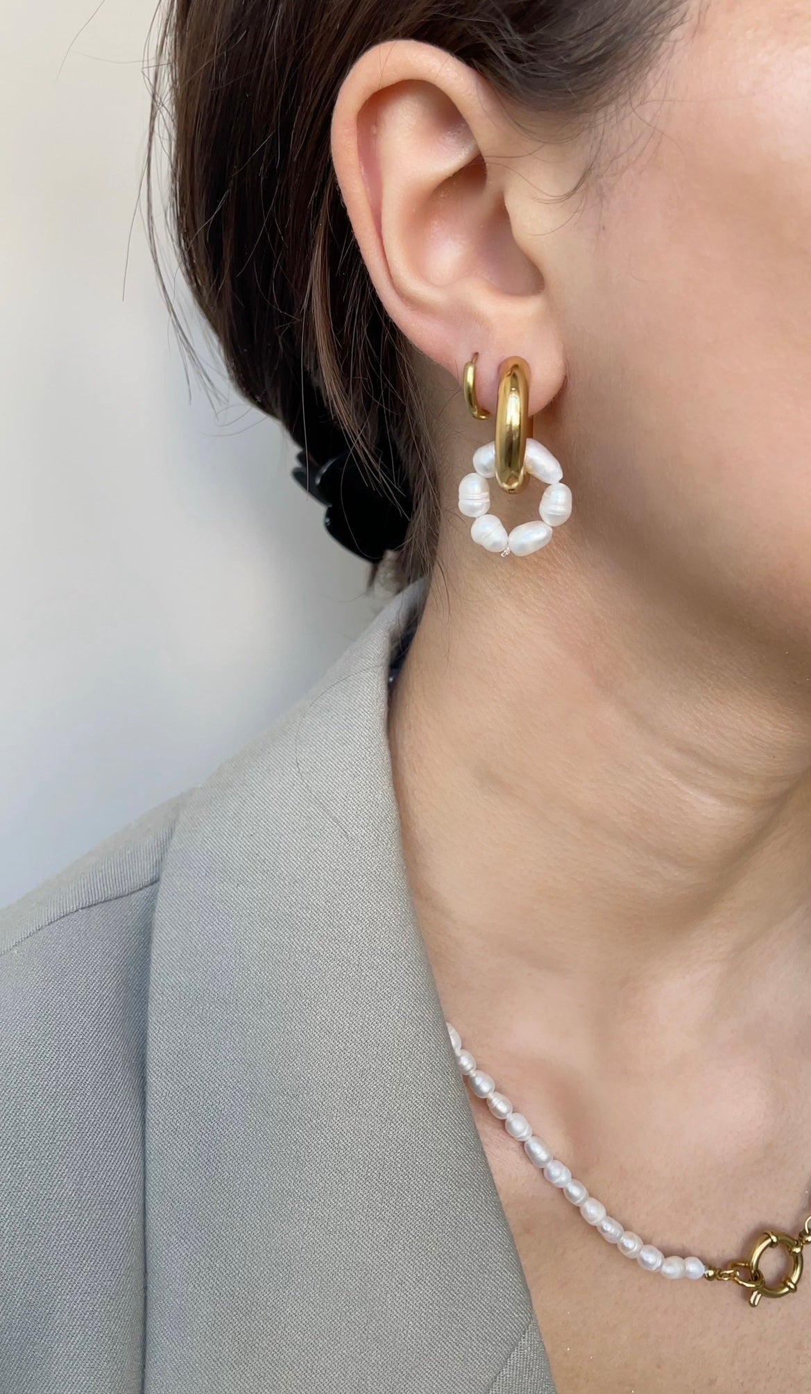 Bold flower hoops